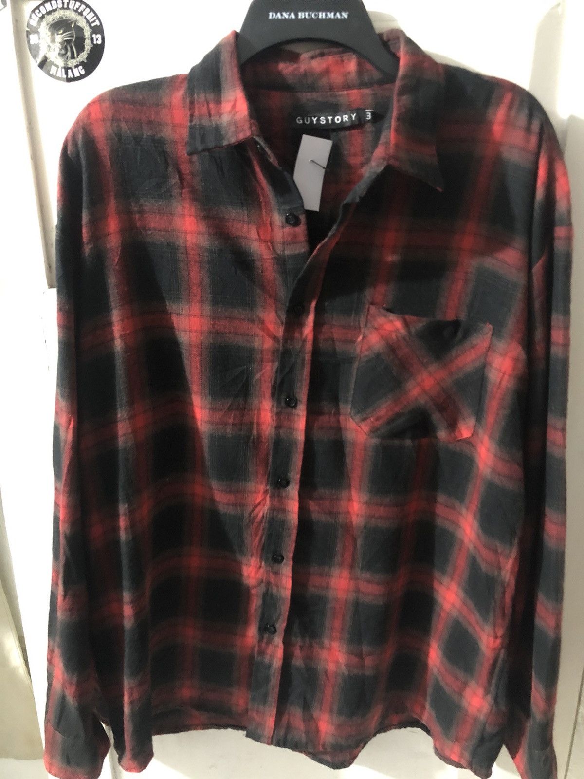 Flannel × Japanese Brand FLANNEL x GUYSTORY RED BLACK Size US XXL / EU 58 / 5 - 1 Thumbnail