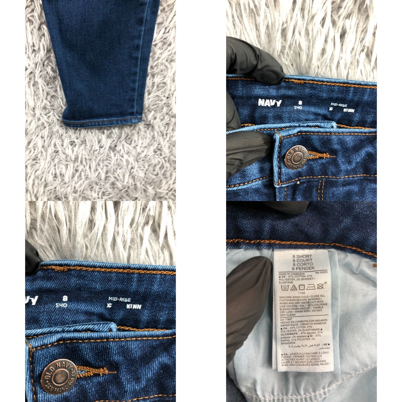 Old Navy Old Navy Jeans Skinny Womens Size 8 Short Blue Wash Denim 5-Pocket Regular Rise Medium Color Blue Slim/Regular Fit Mens Womens Boys Girls Size 30" / US 8 / IT 44 - 8 Thumbnail