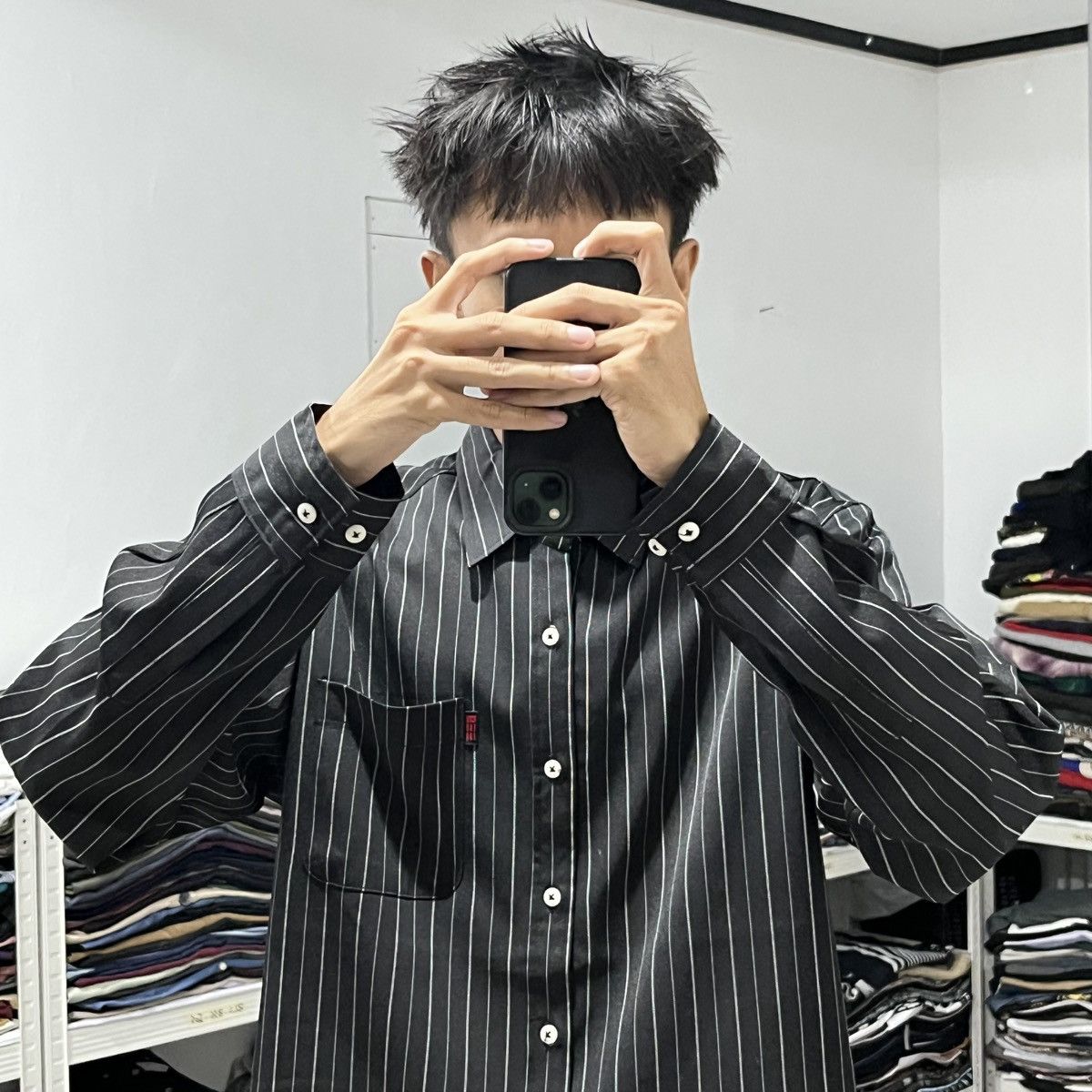 Japanese Brand Bee - Striped LS Button Up Size US L / EU 52-54 / 3 - 1 Thumbnail