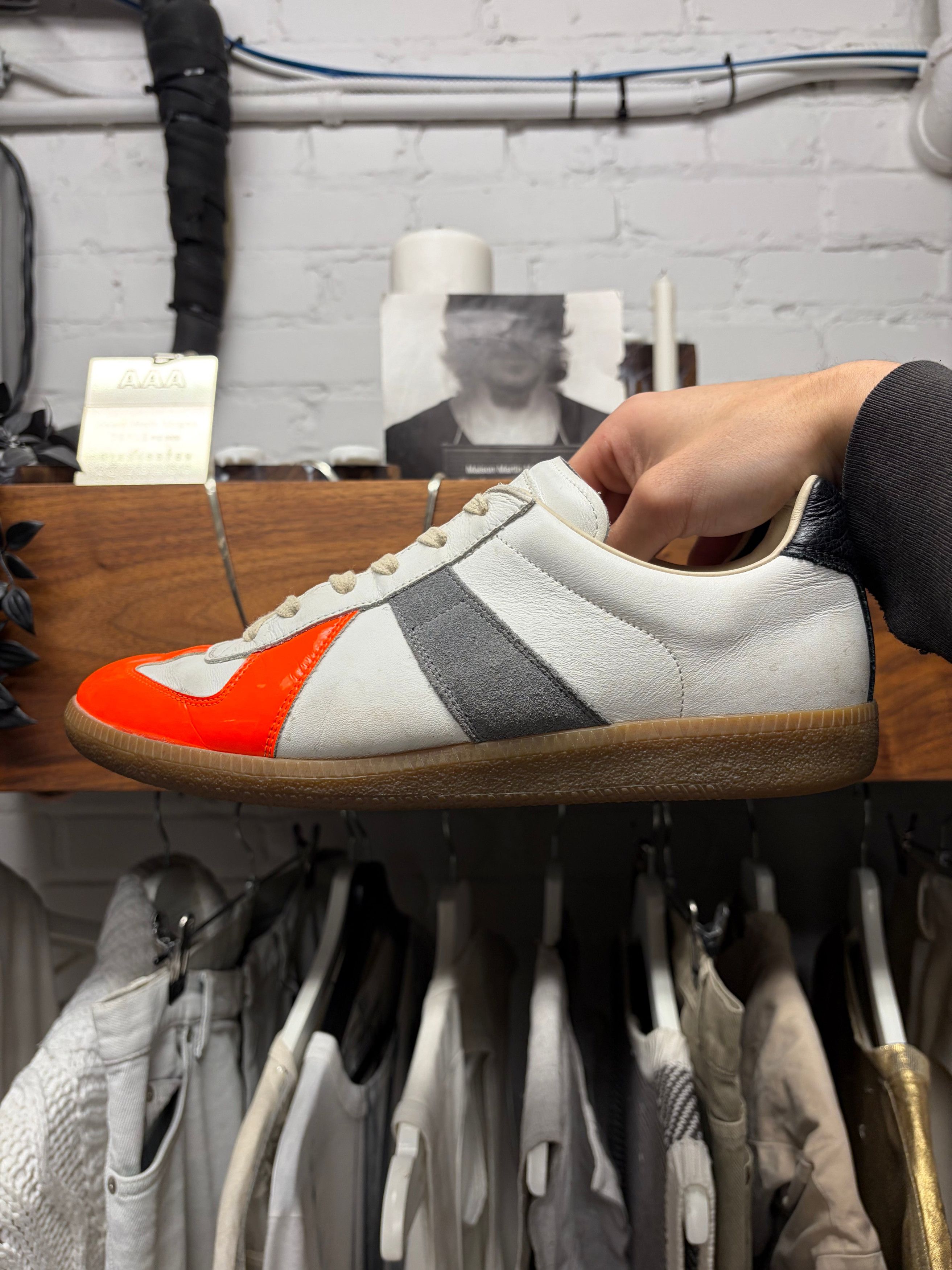 Maison Margiela Maison Margiela ‘G.A.T.’ Patent Leather Toebox Low Top Sneakers Size US 8 / EU 41 - 1 Thumbnail
