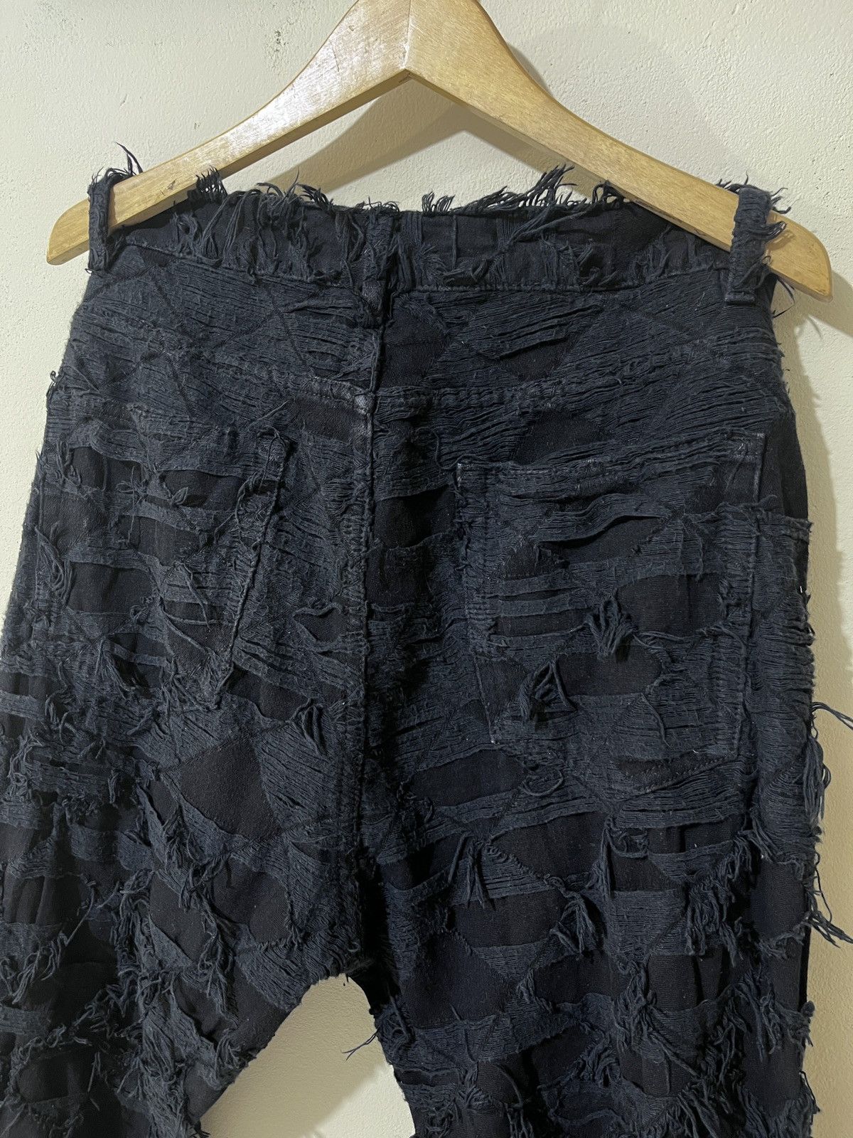 Japanese Brand DISTRESSED MUMMY J CAESAR VERY STYLE FLARE Size US 32 / EU 48 - 4 Thumbnail