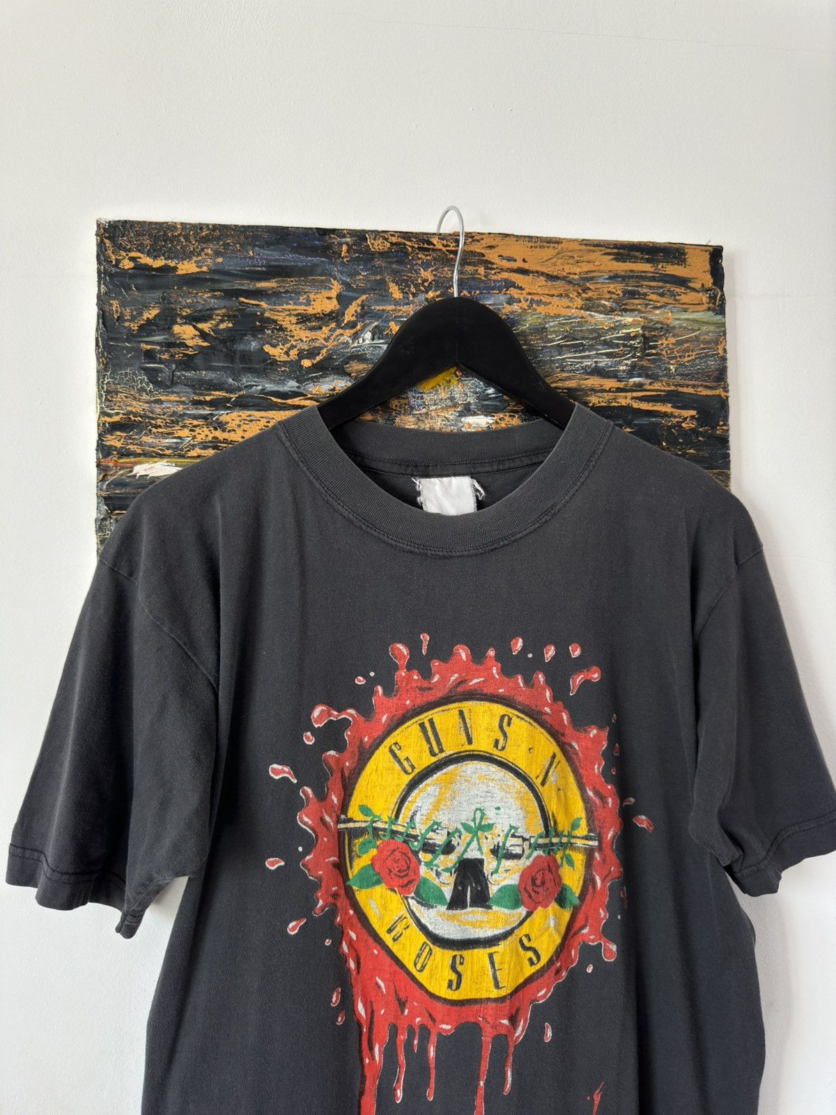 Band Tees × Vintage Vintage 90s Guns N Roses Graphic Faded Band Tee Size US L / EU 52-54 / 3 - 2 Thumbnail