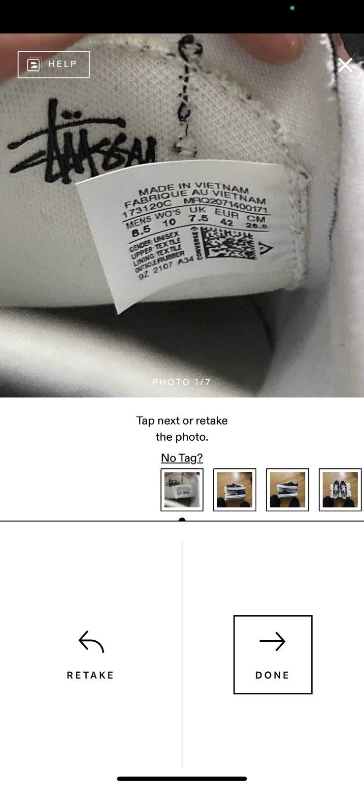 Converse × Stussy Stussy X Converse 1 Star Size US 8.5 / EU 41-42 - 1 Thumbnail