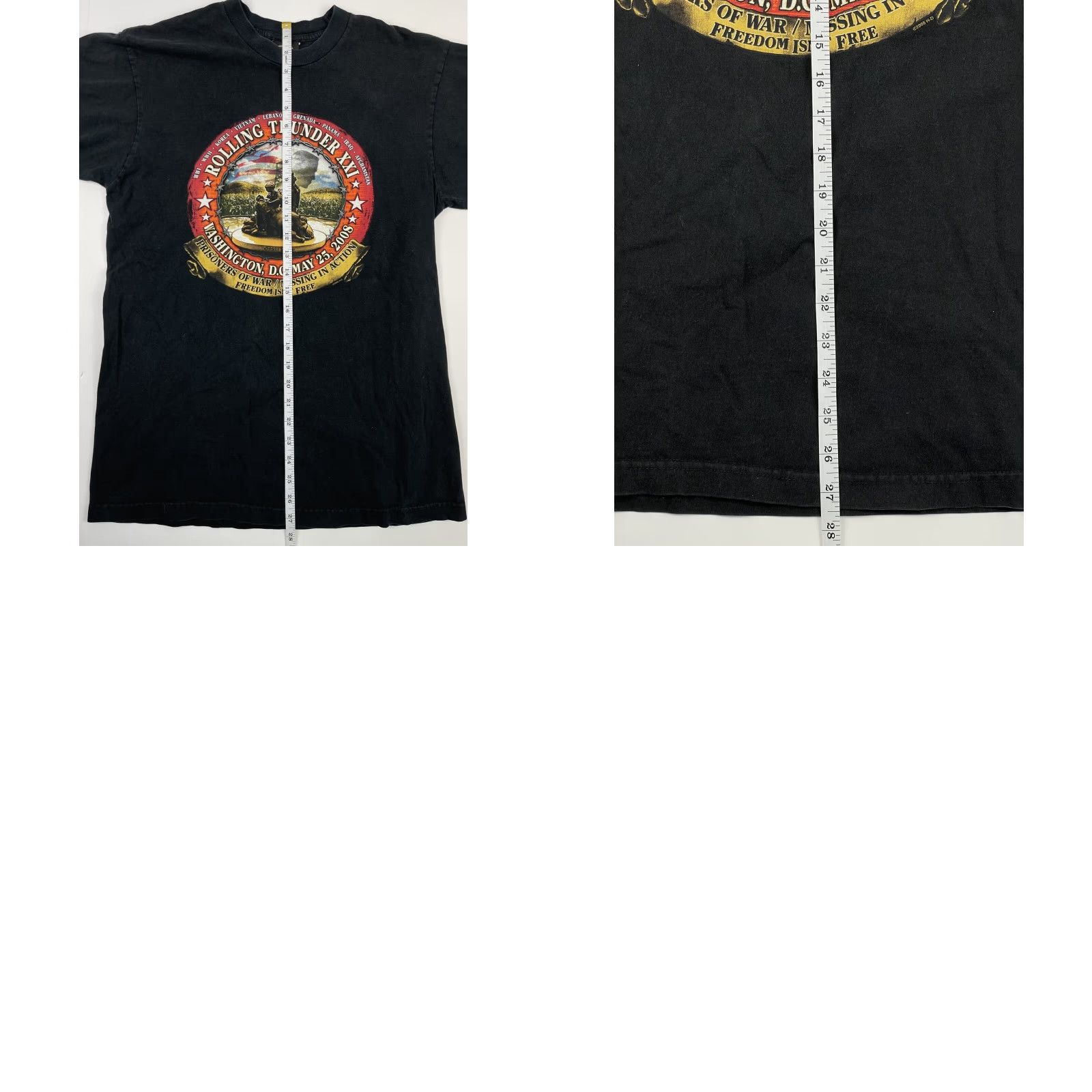 Harley Davidson VINTAGE Harley-Davidson T-Shirt Rolling Thunder 90s Black Adult Medium Double-Sided Mens Size US M / EU 48-50 / 2 - 8 Thumbnail