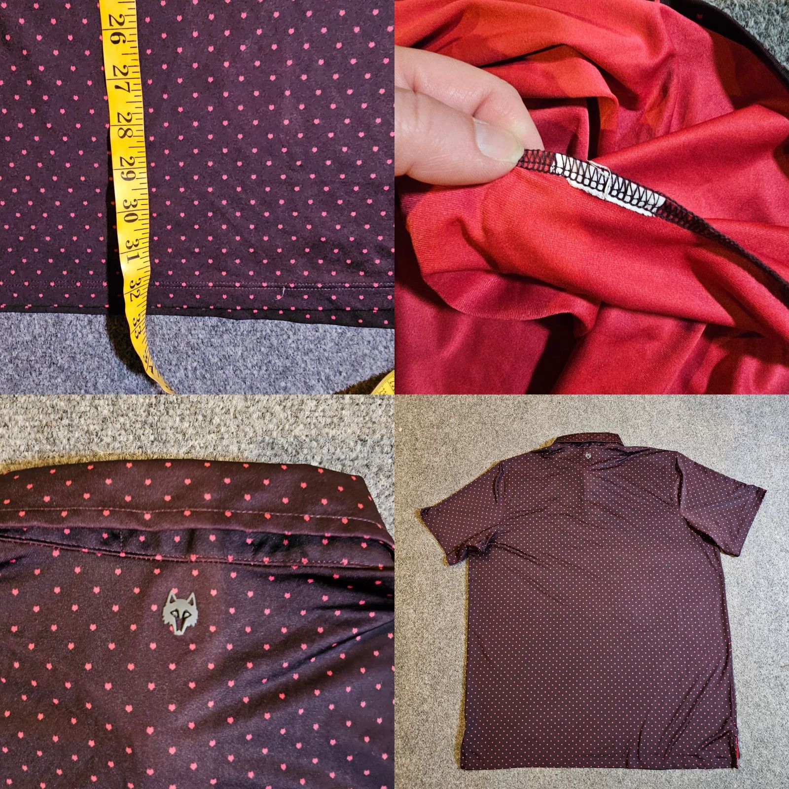 Vintage Greyson Polo Shirt Mens XL Red Black Polka Dot Golf Short Sleeve Stretch Casual Size US XL / EU 56 / 4 - 8 Thumbnail