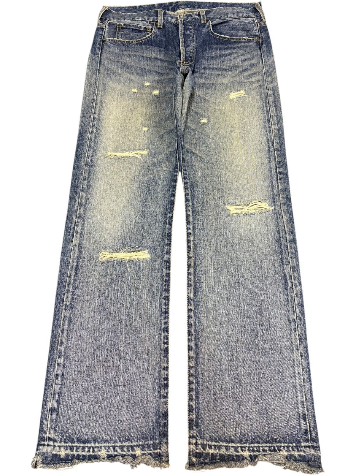 Takeo Kikuchi Vintage Takeo Kikuchi Faded Wash Distress Loose Jeans Size US 33 - 1 Thumbnail