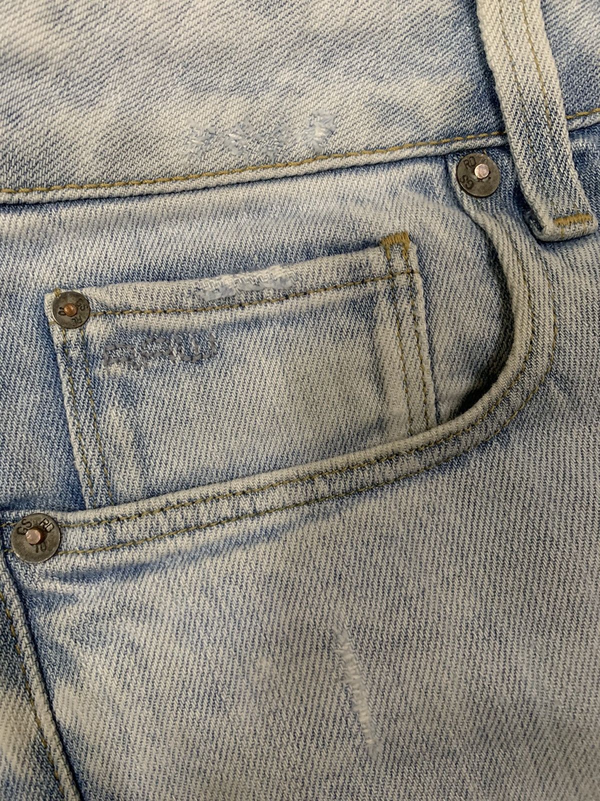 G-Star Vintage G-Star Raw Blue Washed Distressed Grunge Jeans Size US 31 - 5 Thumbnail