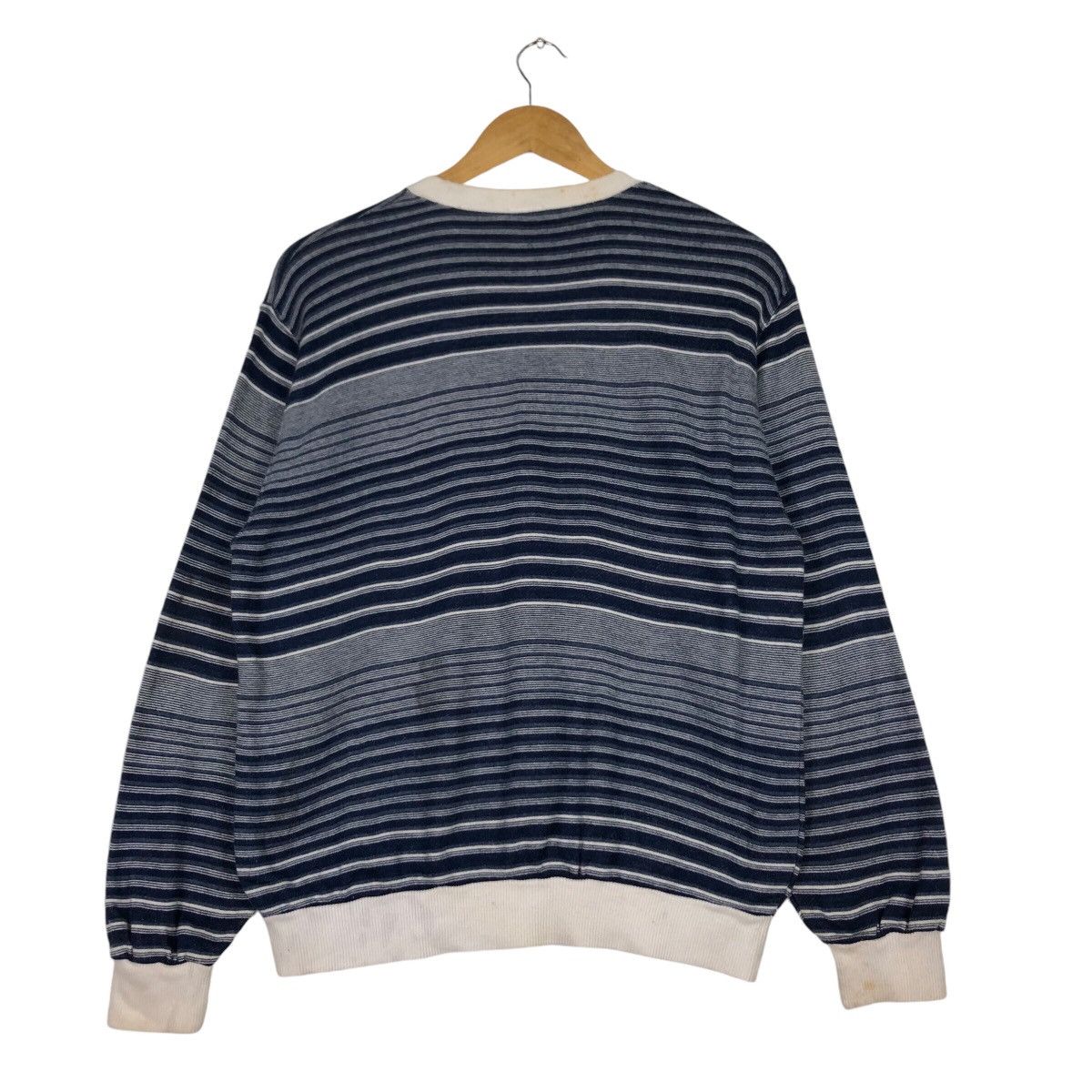 Japanese Brand × Vintage Japanese Brand Sweatshirt Stripe Rare 90s Collection Small Size US M / EU 48-50 / 2 - 7 Thumbnail