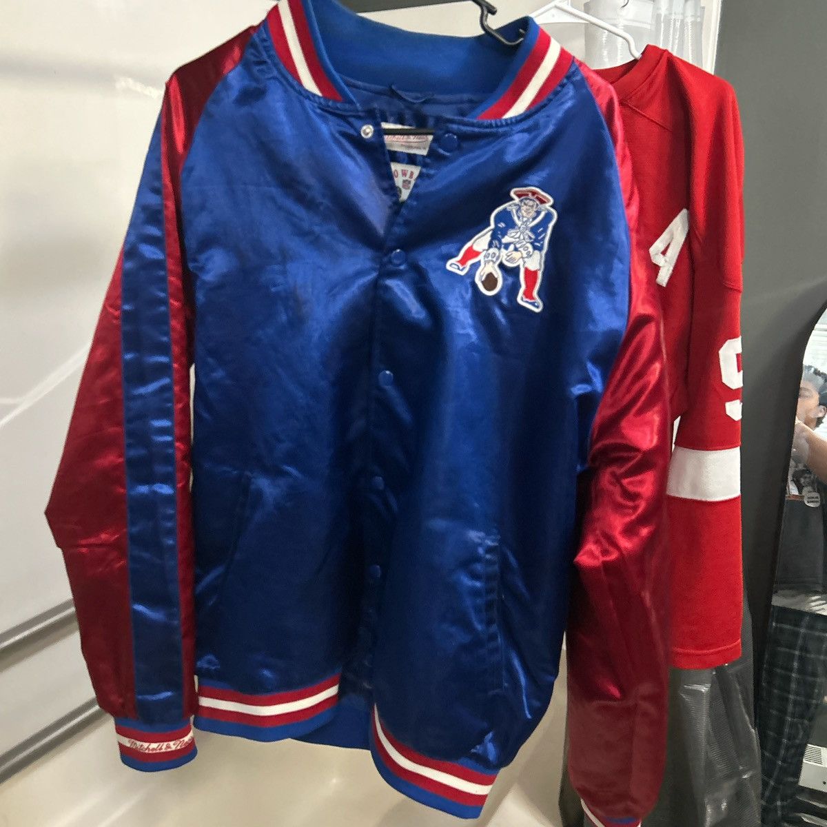 Mitchell & Ness Vintage Rare throwback patriots varsity jacket Size US L / EU 52-54 / 3 - 1 Thumbnail