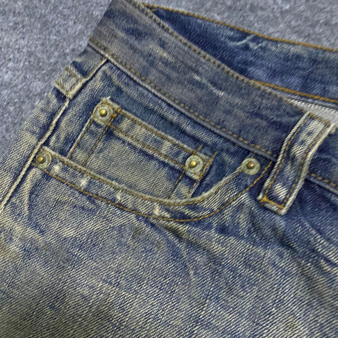 Japanese Brand 💥Flare💥Vintage Agate Label Punk Distressed Denim Size 32" / US 10 / IT 46 - 10 Thumbnail
