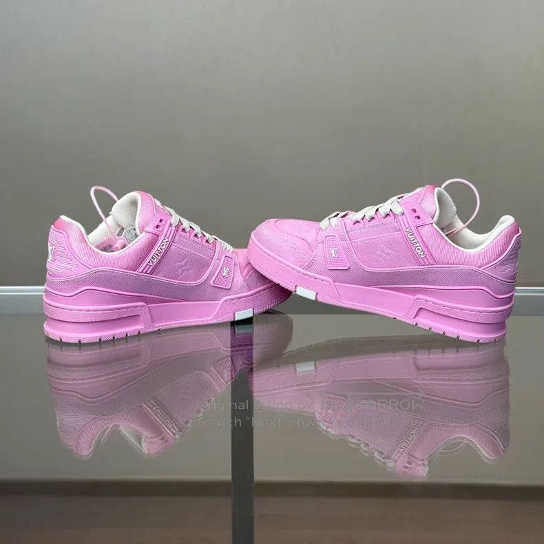 Louis Vuitton Louis Vuitton TRAINER 25 New Pink Denim shoes Size US 6.5 / IT 36.5 - 6 Thumbnail