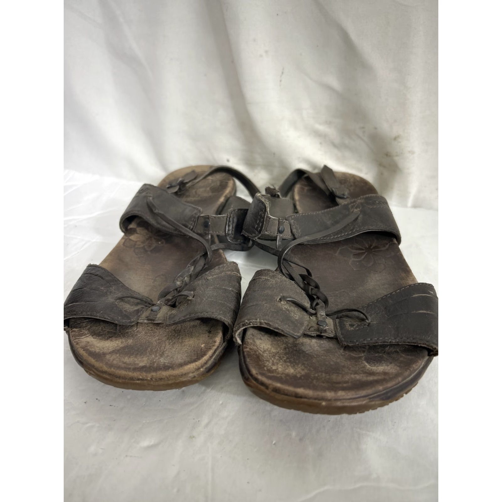 Merrell Merrell Sandal Open Toe Slip-On Leather Women 8 US Mahogany Brown Comfort Flat Size US 7 / IT 37 - 6 Thumbnail