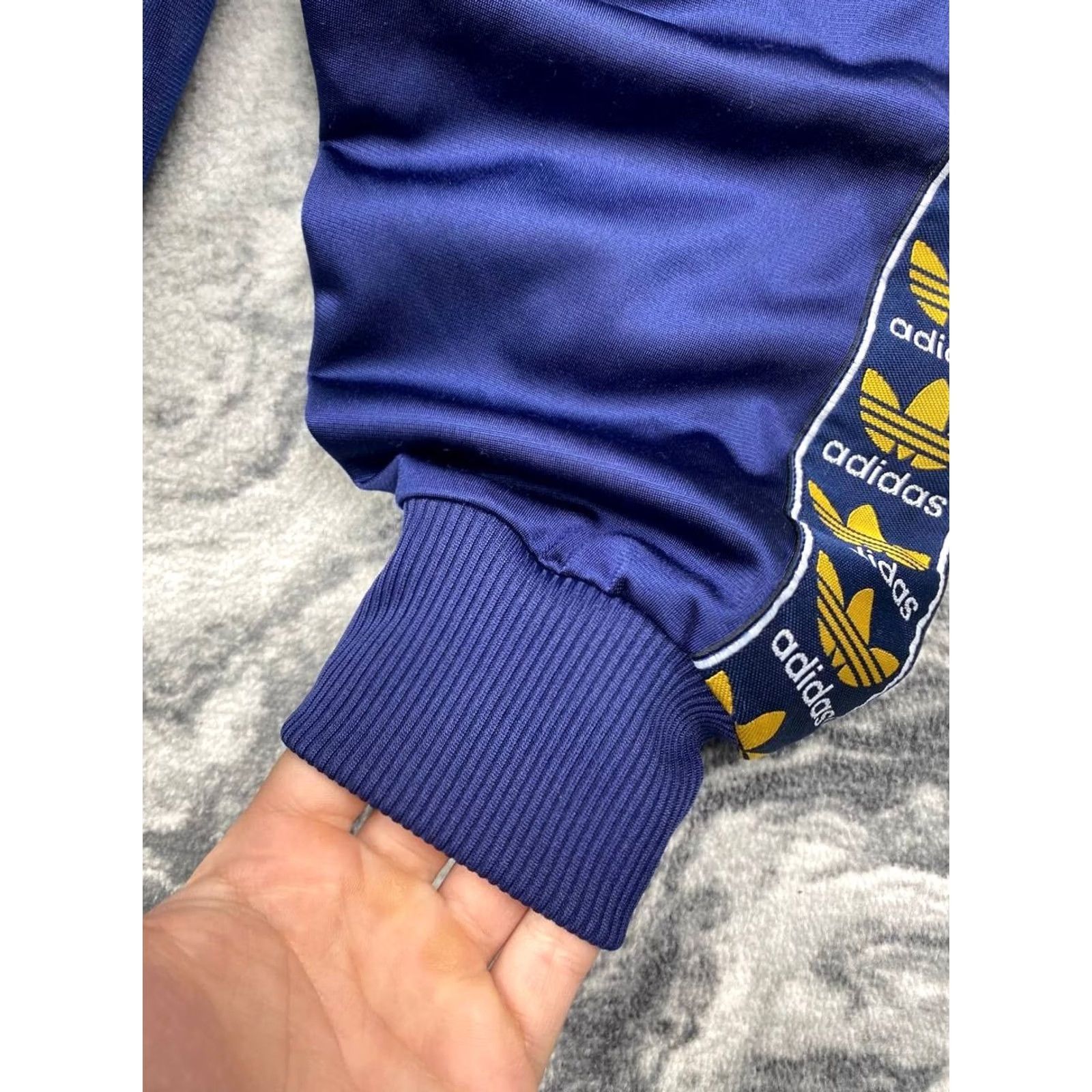 Adidas VINTAGE Adidas 90s Tracksuit Jacket Pants Men M Blue Jacket Pants (2 Piece) Logo Pockets Zip Size 40R - 3 Thumbnail
