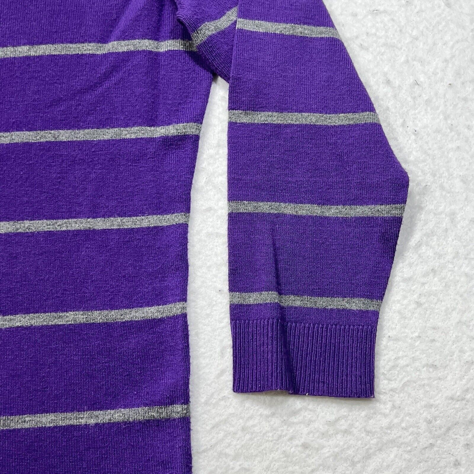 Other New York & Company Pullover Purple & Gray Striped Sweater Size XS / US 0-2 / IT 36-38 - 6 Thumbnail