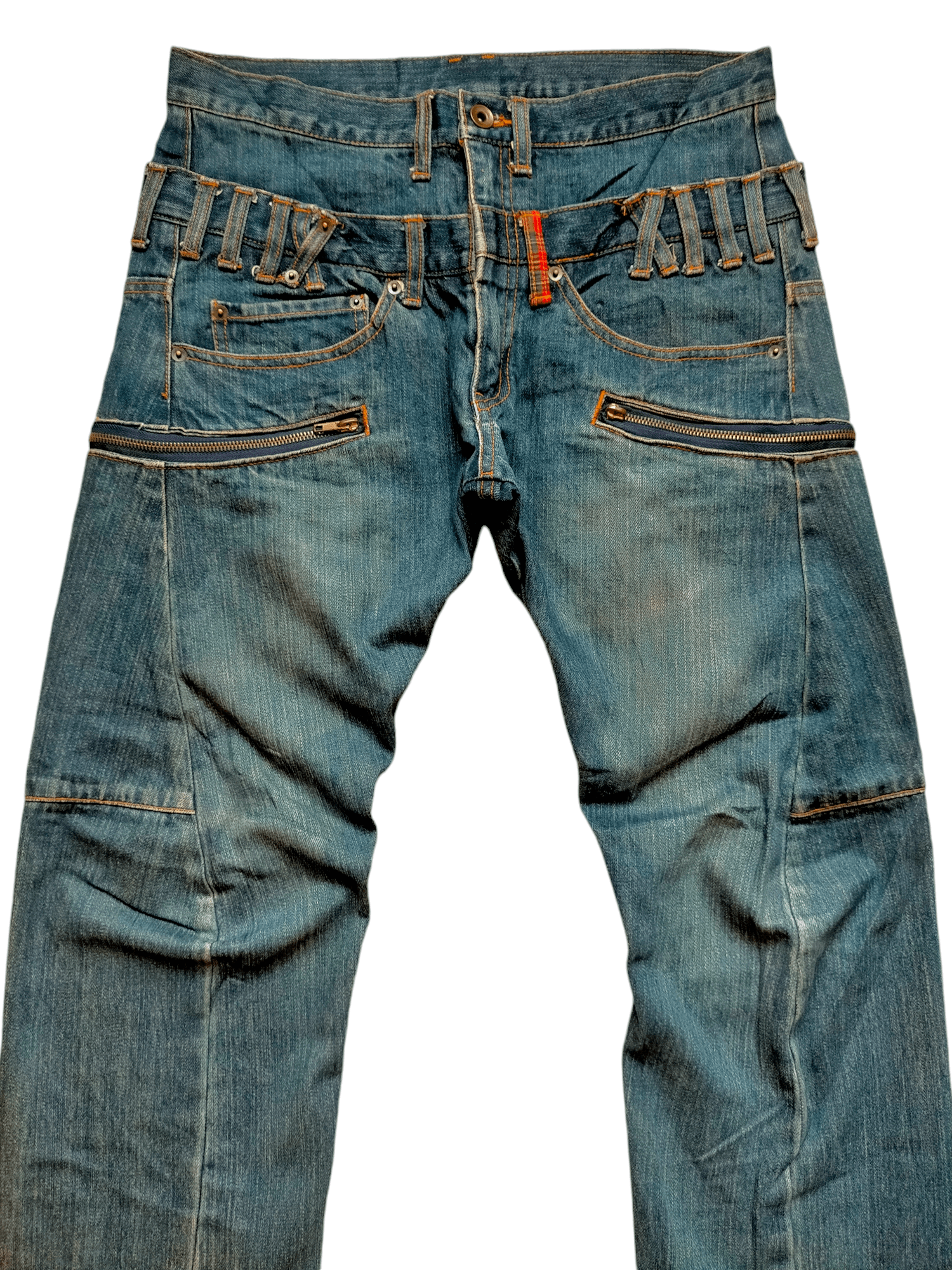 Hysteric Glamour × Japanese Brand PROP Garments INC.Double Waist Multipocket Zipped Jeans Size US 32 / EU 48 - 3 Thumbnail