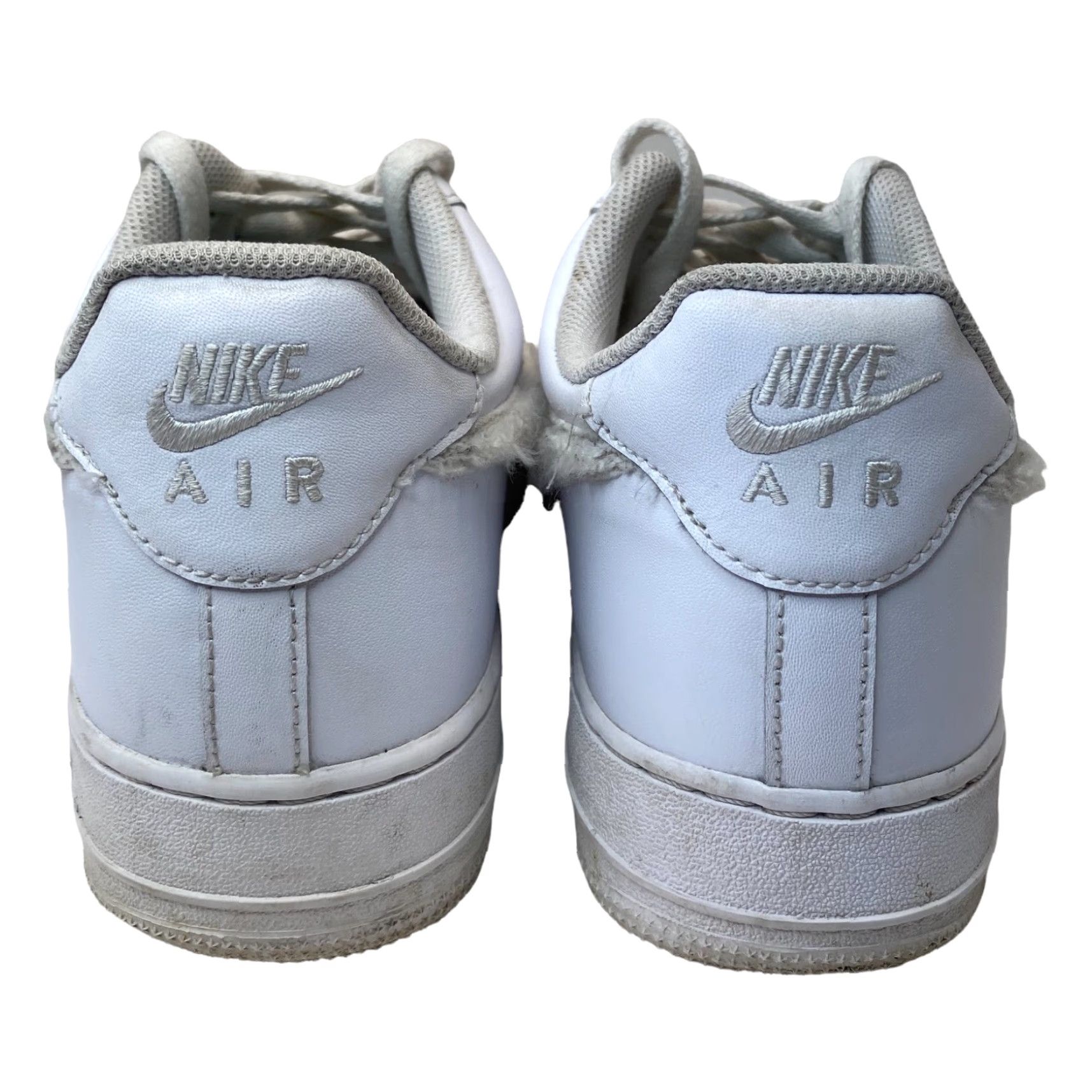 Nike RARE CUSTOM LYFESTYLE BROOKLYN NIKE AIR FORCE 1 '07 TRIPLE WHITE MENS 11.5 PATCH Size US 12 / EU 45 - 6 Thumbnail