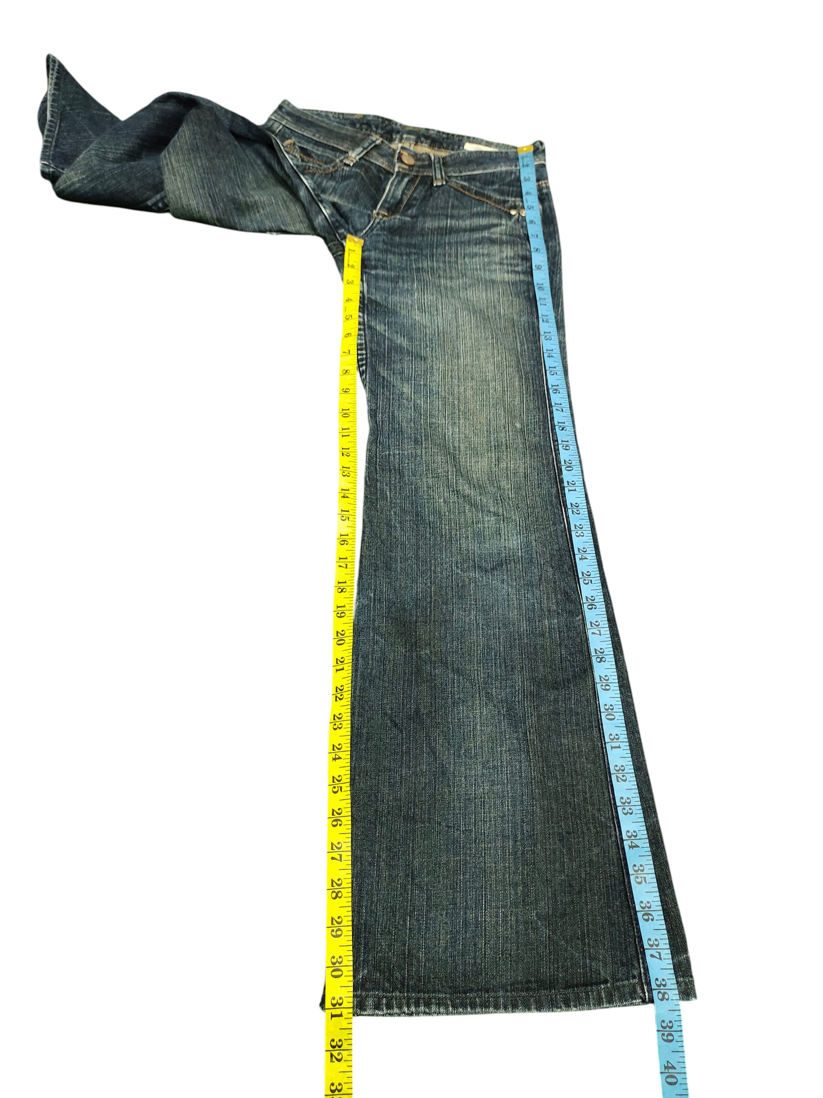 Le Grande Bleu (L.G.B.) Flare Jeans Brappers Embroidered Denim Bootcut Low Rise Size US 27 - 17 Thumbnail