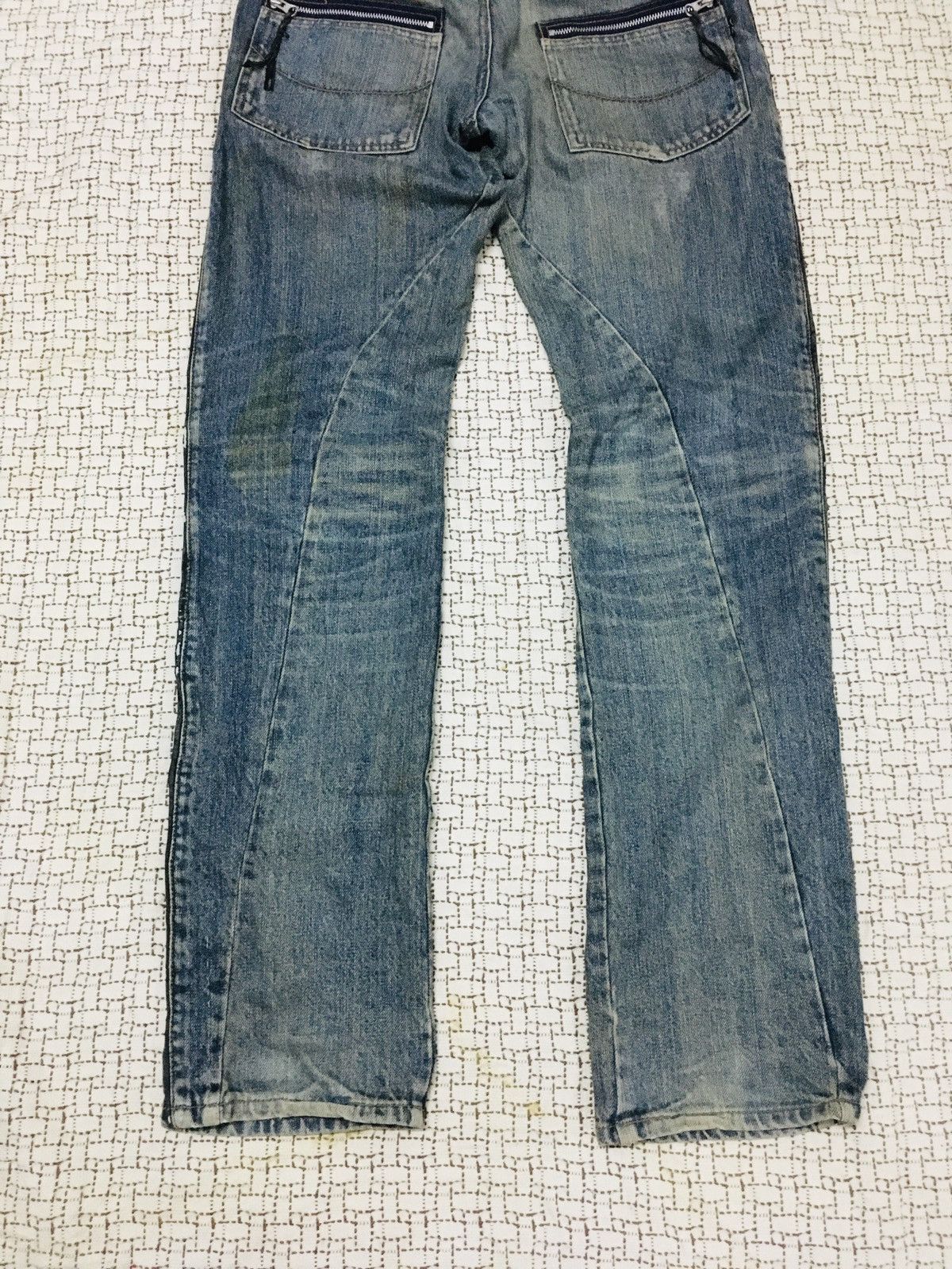 Morgan Homme Morgan Homme Distressed Spiral Cut Jeans (Y01) Size US 32 / EU 48 - 8 Thumbnail