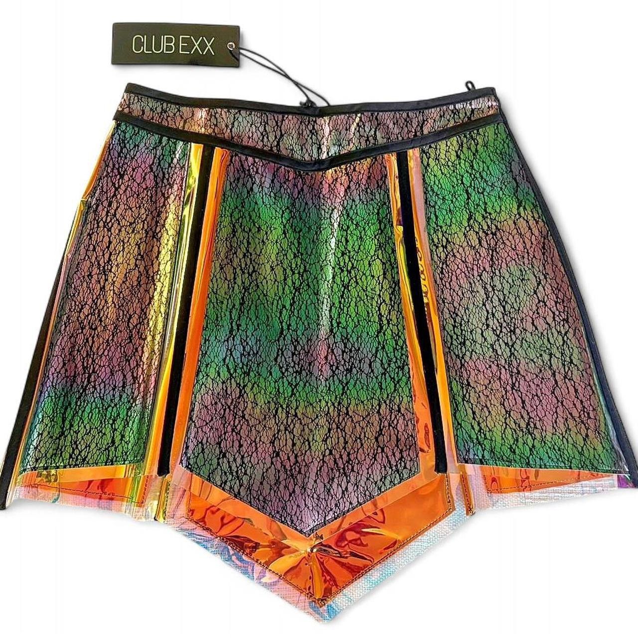 Dolls Kill Club Exx from DollsKill multi-colored holographic mini skirt Size 25" / US 0 / IT 36 - 1 Thumbnail