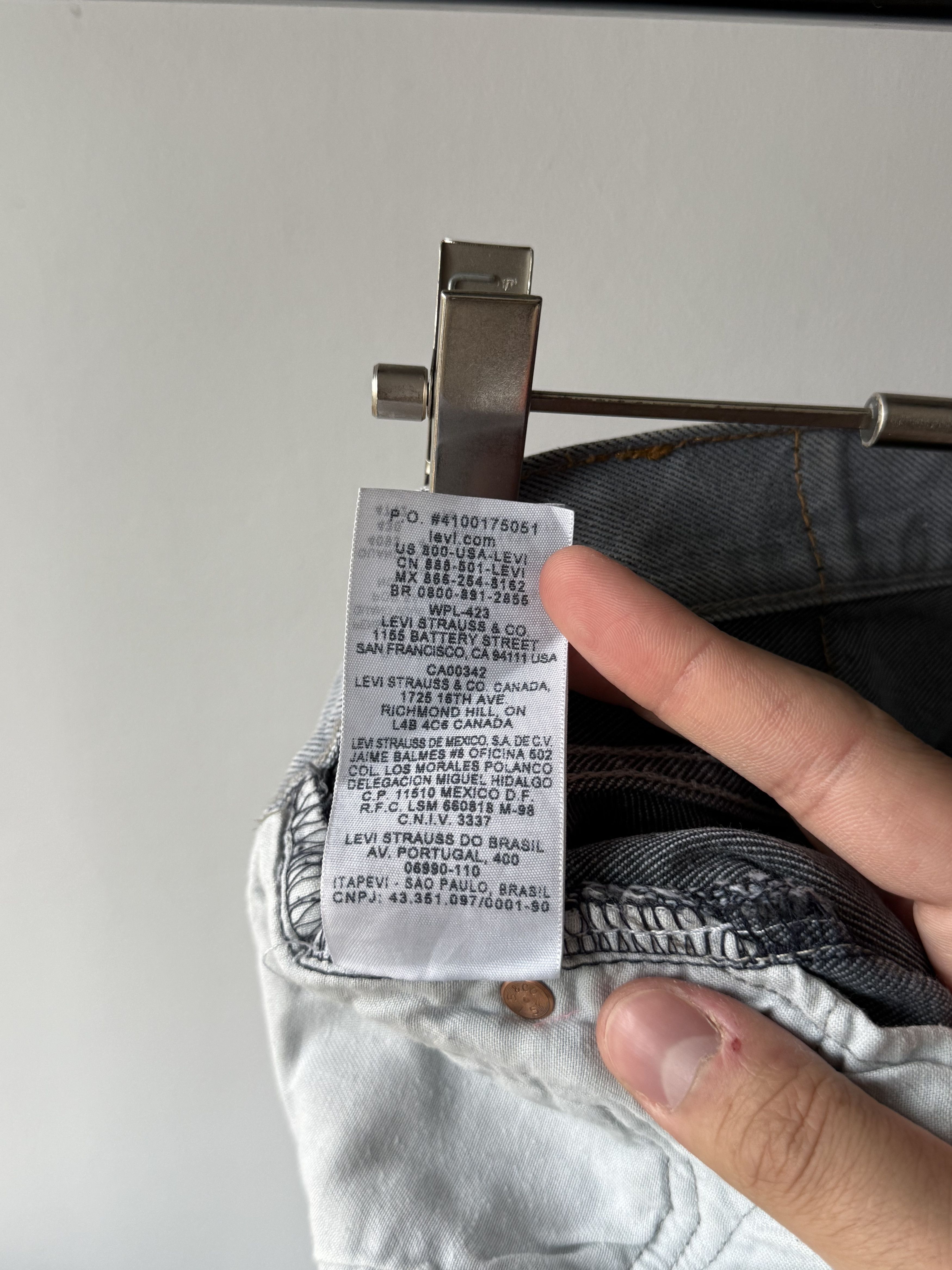 Levi's × Levi's Vintage Clothing × Vintage Vintage Levi's 501 Gray Cotton Denim Jeans Made In Mexico Size US 32 / EU 48 - 18 Thumbnail