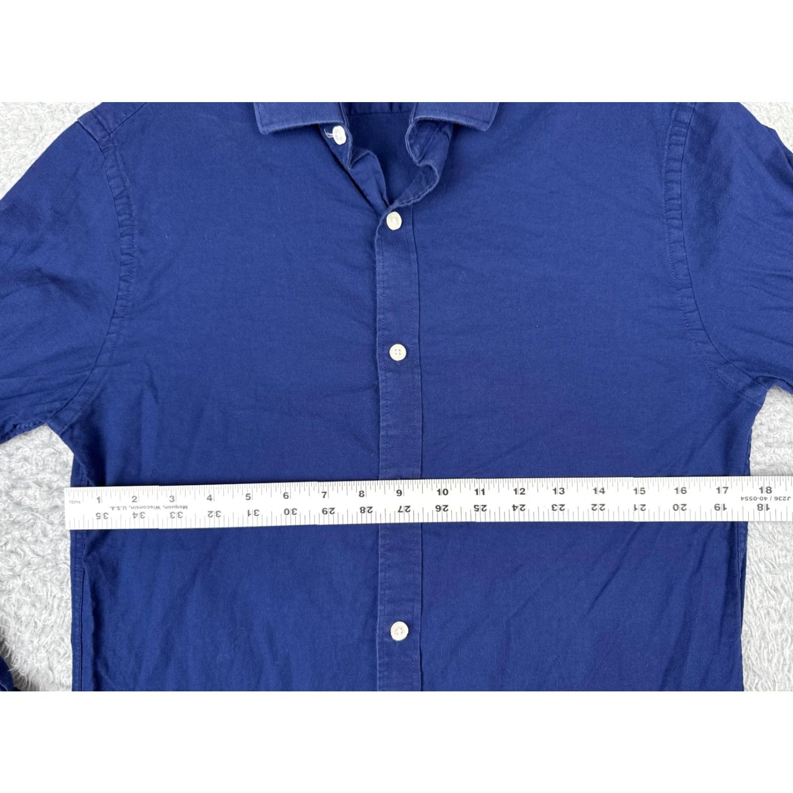 Tommy Hilfiger Tommy Hilfiger Button-Up Shirt Men 15 Blue Long Sleeve Cotton Regular Fit Size US M / EU 48-50 / 2 - 7 Thumbnail
