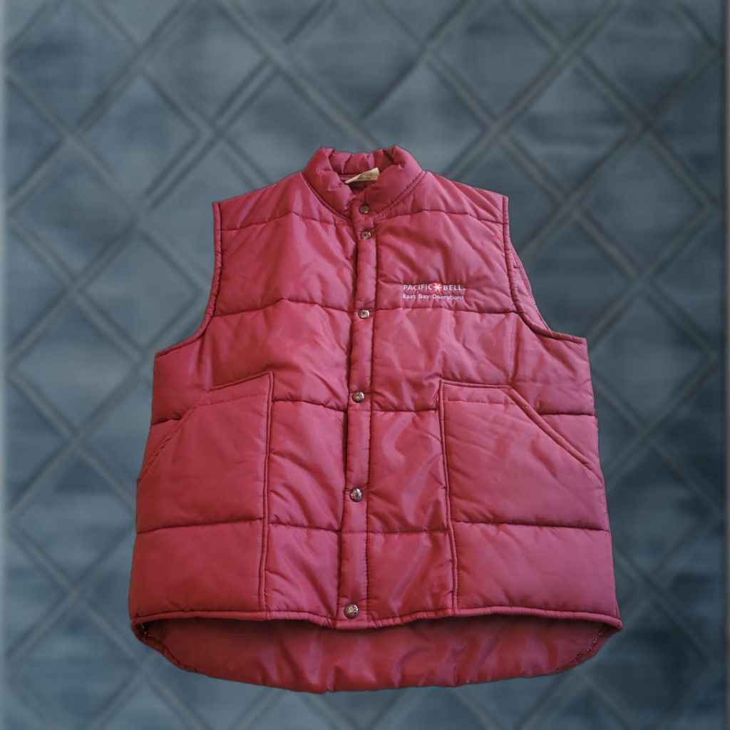 Vintage VINTAGE King Louie Vest Men Large Red Nylon Puffer Quilted Pockets USA 80s Size US L / EU 52-54 / 3 - 1 Thumbnail