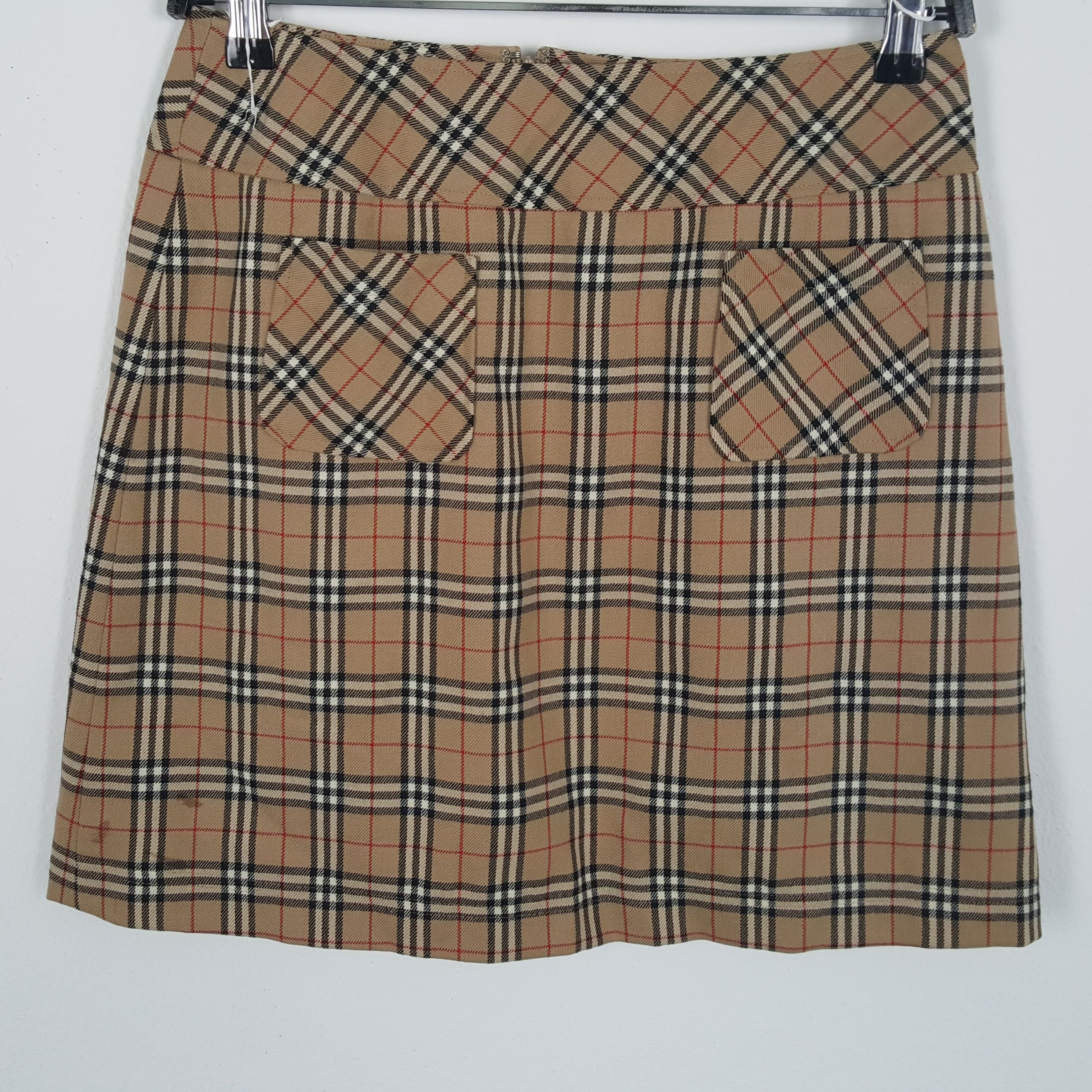 Burberry × Vintage BURBERRY LONODN Luxury Brand Nova Check Design Skirt Size 26" / US 2 / IT 38 - 2 Thumbnail