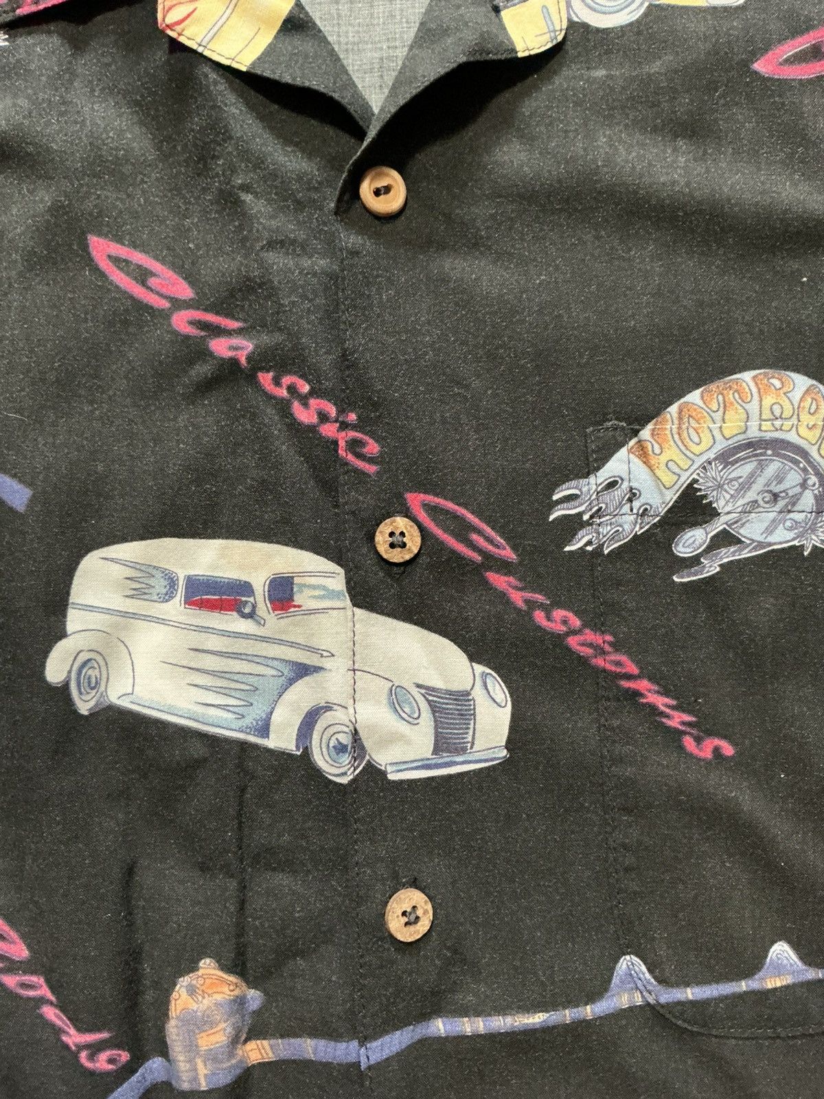Vintage Vintage Bluewater Wear Hot Rods Cars Racing Hawaiian Shirt Size US XXL / EU 58 / 5 - 6 Thumbnail