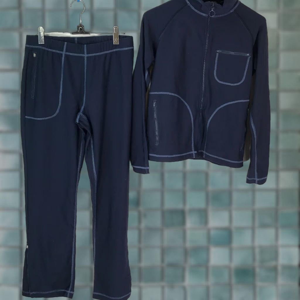 Eddie Bauer Eddie Bauer Womens Navy Blue 2 Piece Outfit Set Jacket Pants Size S Regular Size 28" / US 6 / IT 42 - 1 Thumbnail