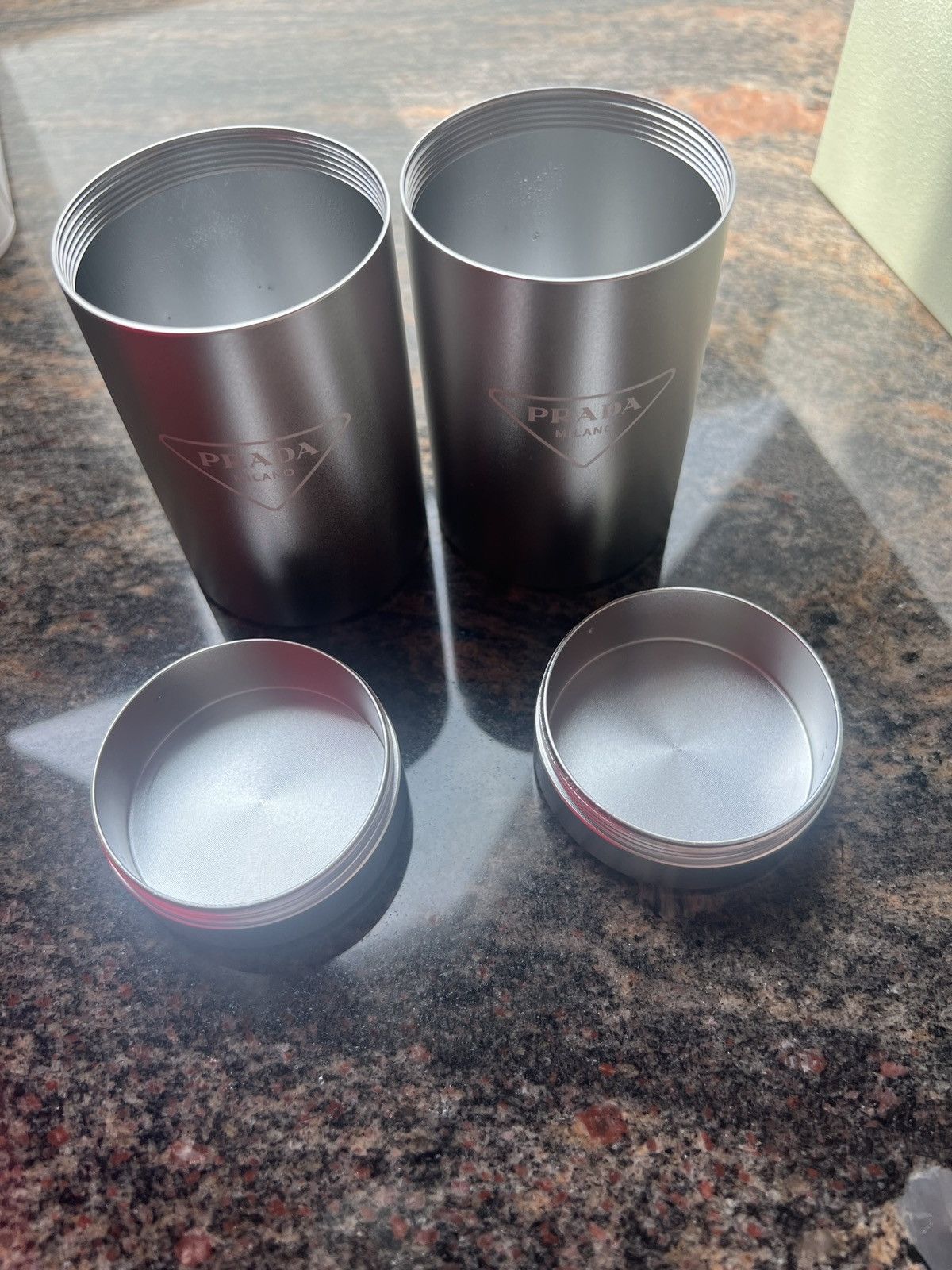 Prada Prada aluminum storage can container box set Size ONE SIZE - 6 Thumbnail