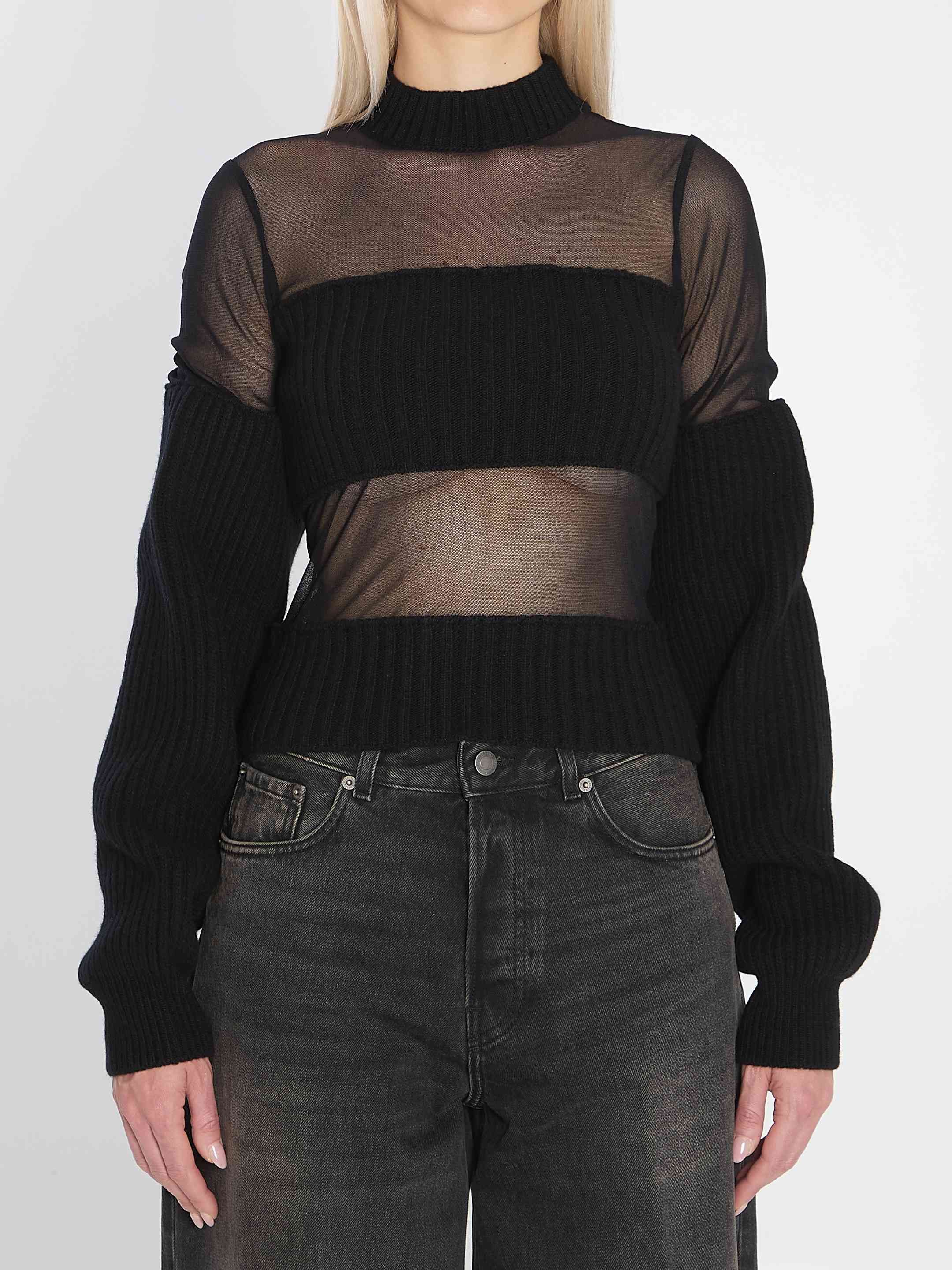 Jean Paul Gaultier Sheer-effect sweater | Grailed