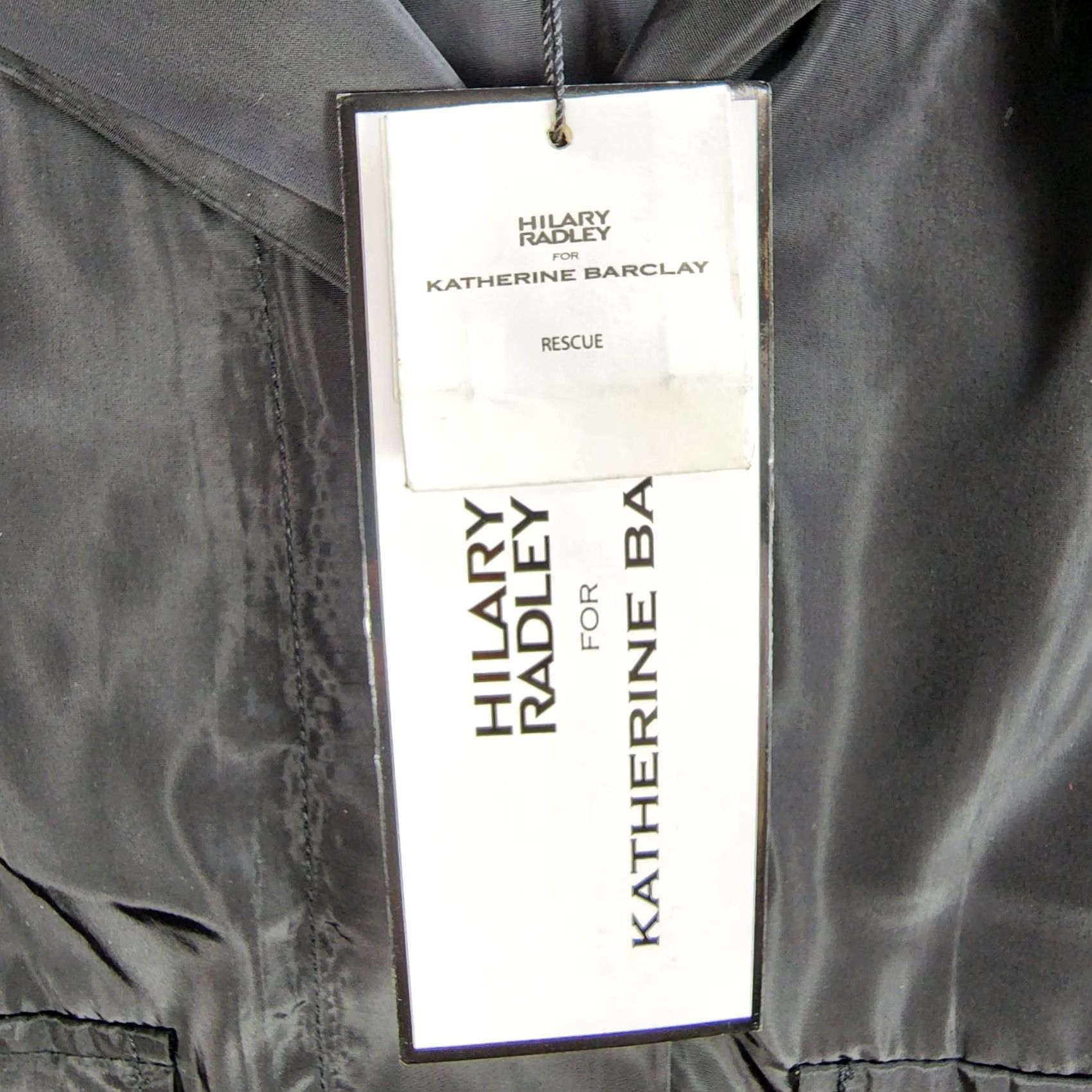 Vintage Hilary Radley for Katherine Barclay Rescue Black A-line Cropped Hooded Jacket M Women Plus Polyester Jacket Hooded Size M / US 6-8 / IT 42-44 - 5 Thumbnail
