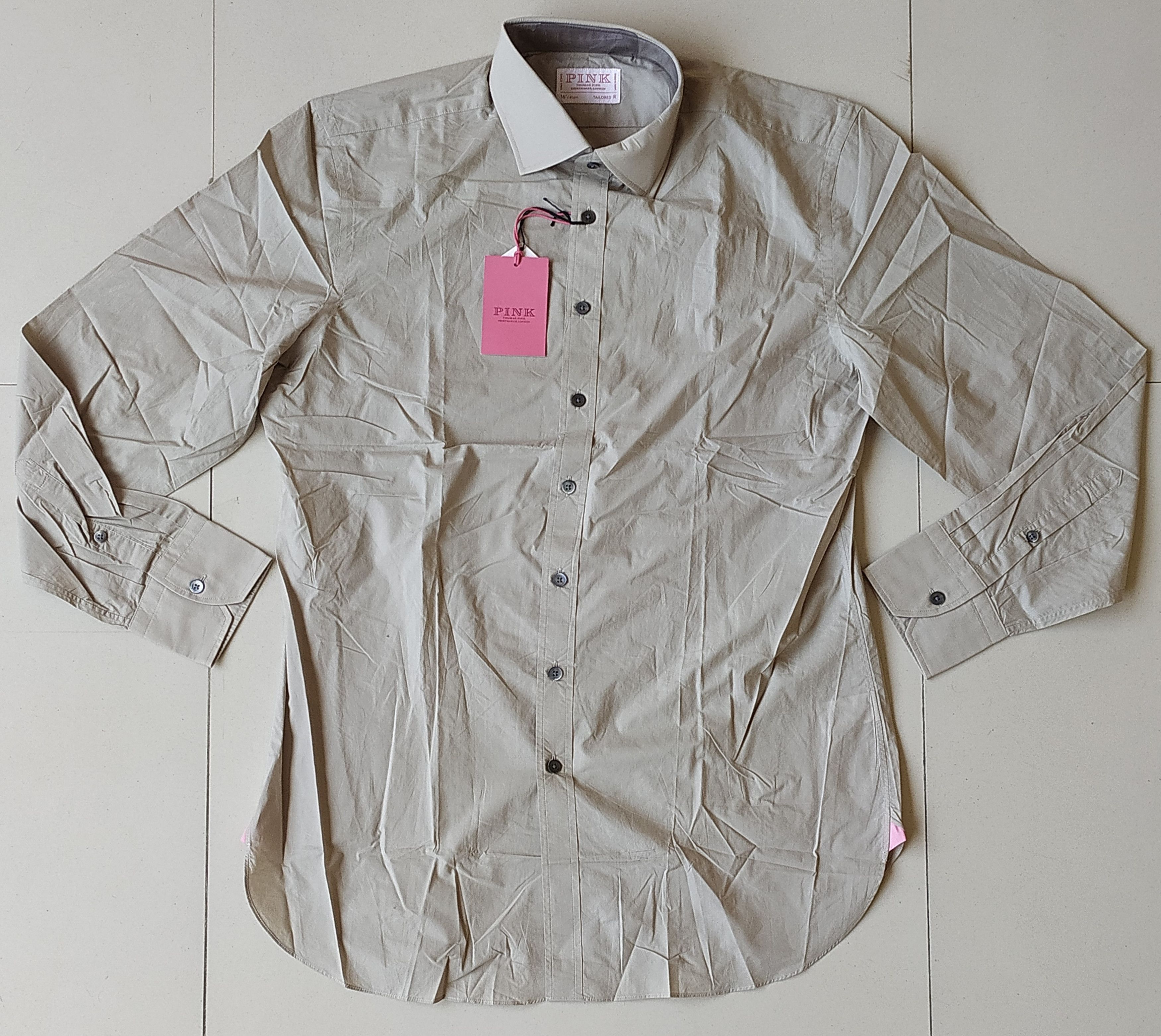 Thomas Pink Thomas Pink Formal Plain Poplin Shirt Free Shipping T/80 Size US M / EU 48-50 / 2 - 2 Thumbnail