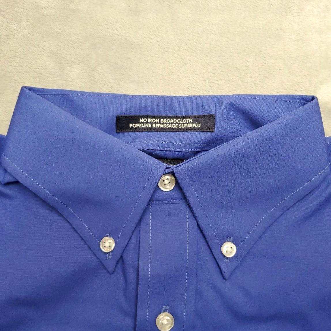 Lands' End Lands' End Shirt Mens 15 x 35 Cobalt Blue Long Sleeve Button-Up Traditional Fit Mens Shirts Blue 100% Cotton Button-Down Casual Workwear Size US M / EU 48-50 / 2 - 4 Thumbnail