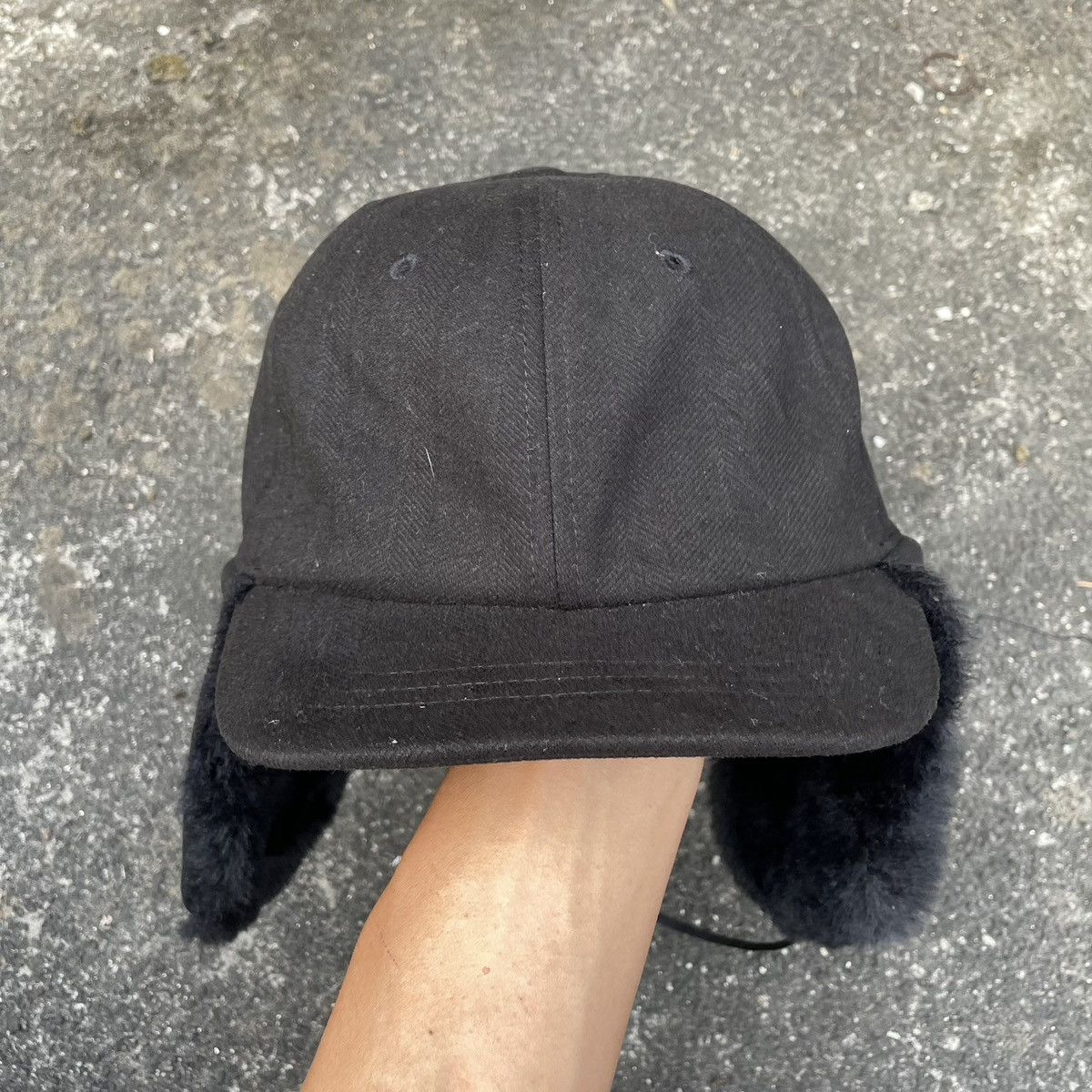 image of Blank Mink Fur Hat in Black, Men's