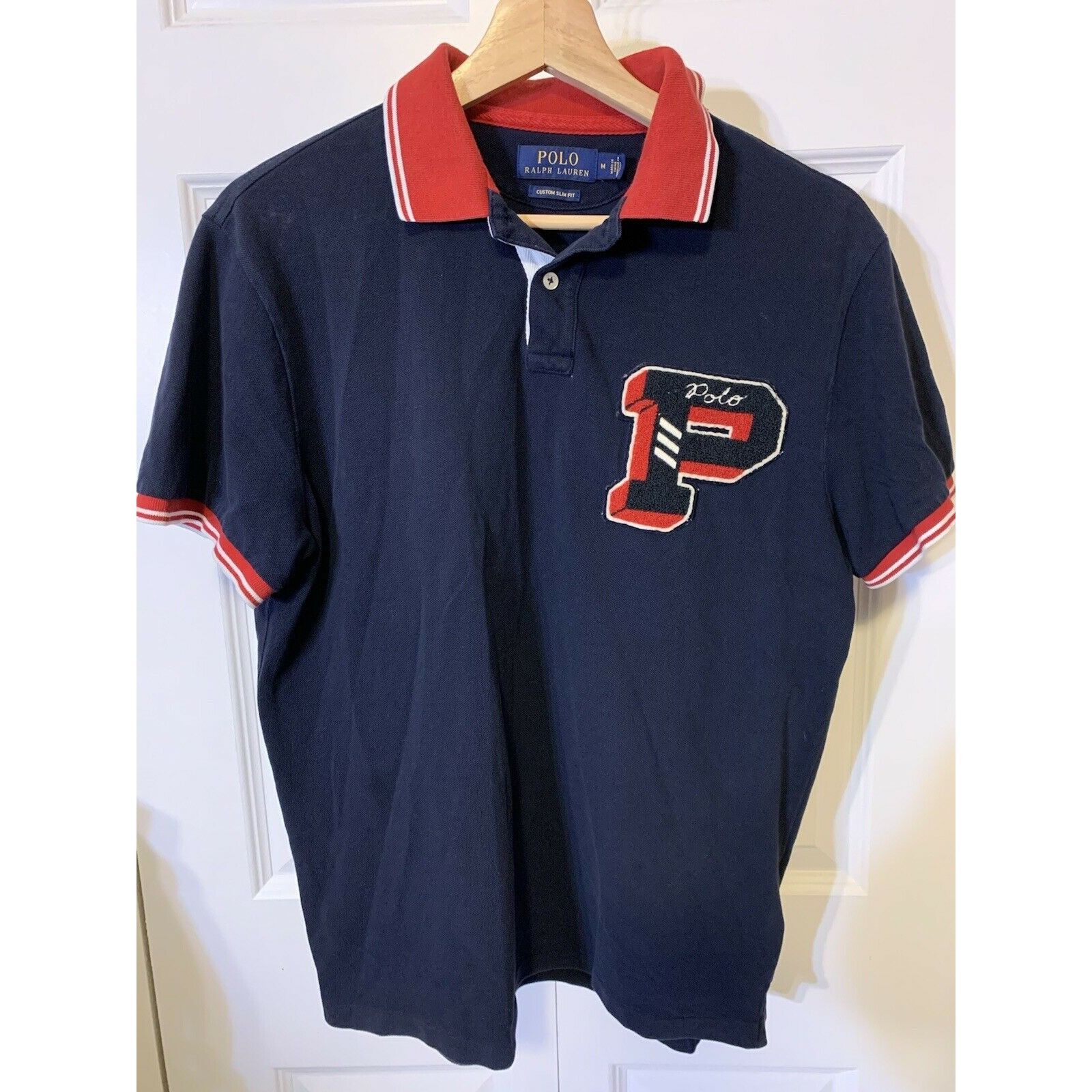 Polo Ralph Lauren VTG Polo by Ralph Lauren Men's M Rugby Polo Shirt Spell Out Size US M / EU 48-50 / 2 - 5 Thumbnail