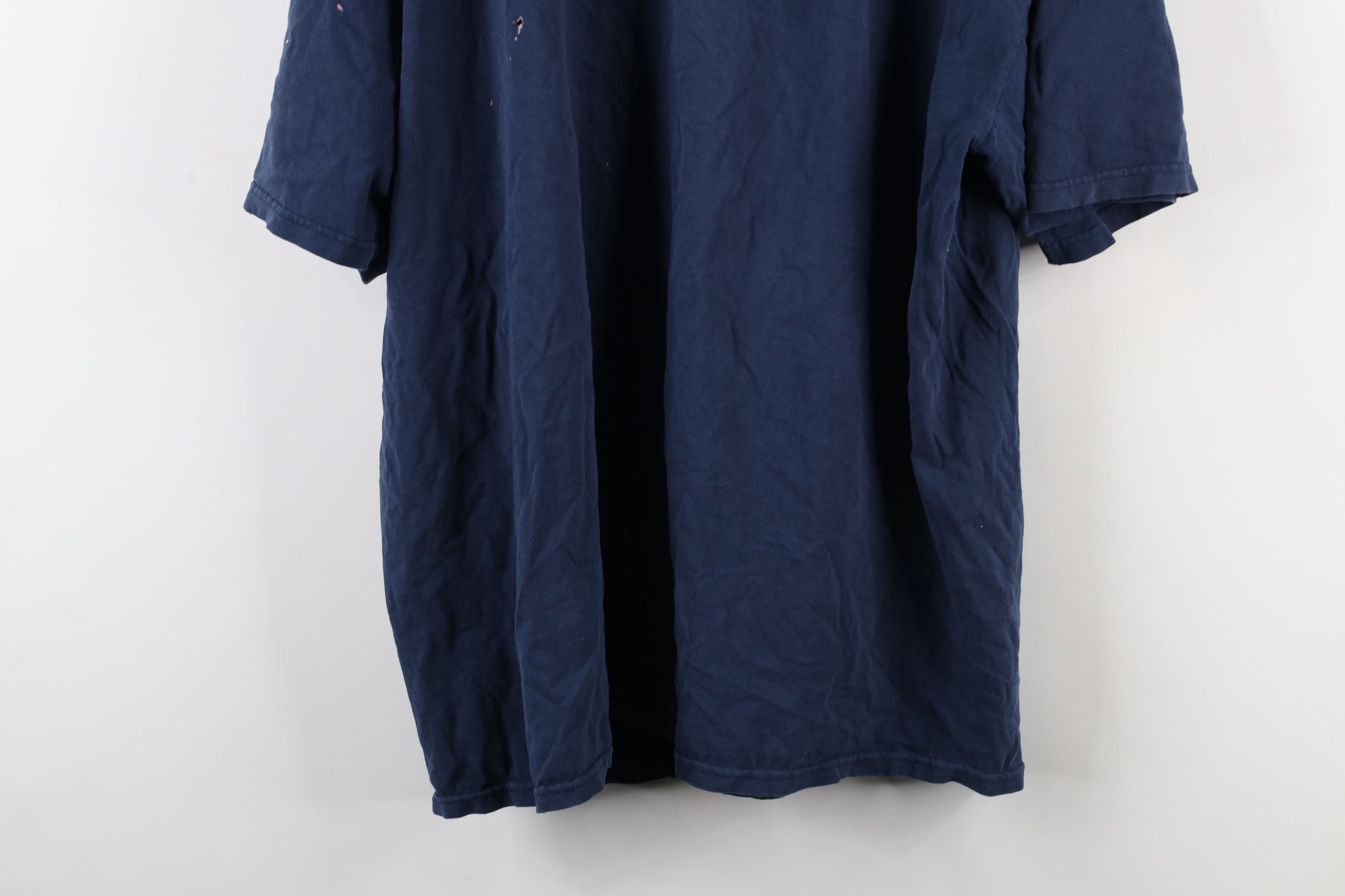 Nike × Vintage Vintage 90s Y2K Nike Travis Scott Mini Swoosh T-Shirt Blue Size US XXL / EU 58 / 5 - 18 Thumbnail