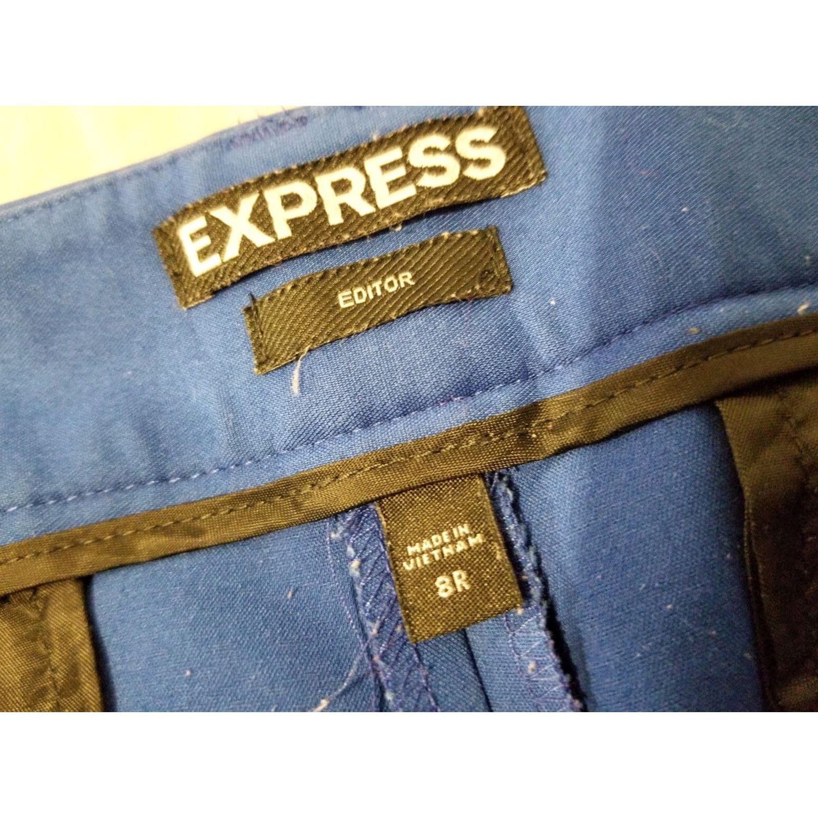 Express Womens Express Pants Chino Slacks Trousers Blue 8R Regular Size 8 Size 30" / US 8 / IT 44 - 5 Thumbnail