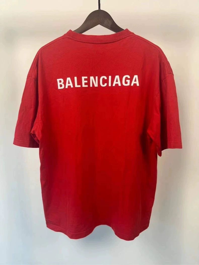 Balenciaga Balenciaga Red front and back logo short sleeve Size US M / EU 48-50 / 2 - 2 Thumbnail