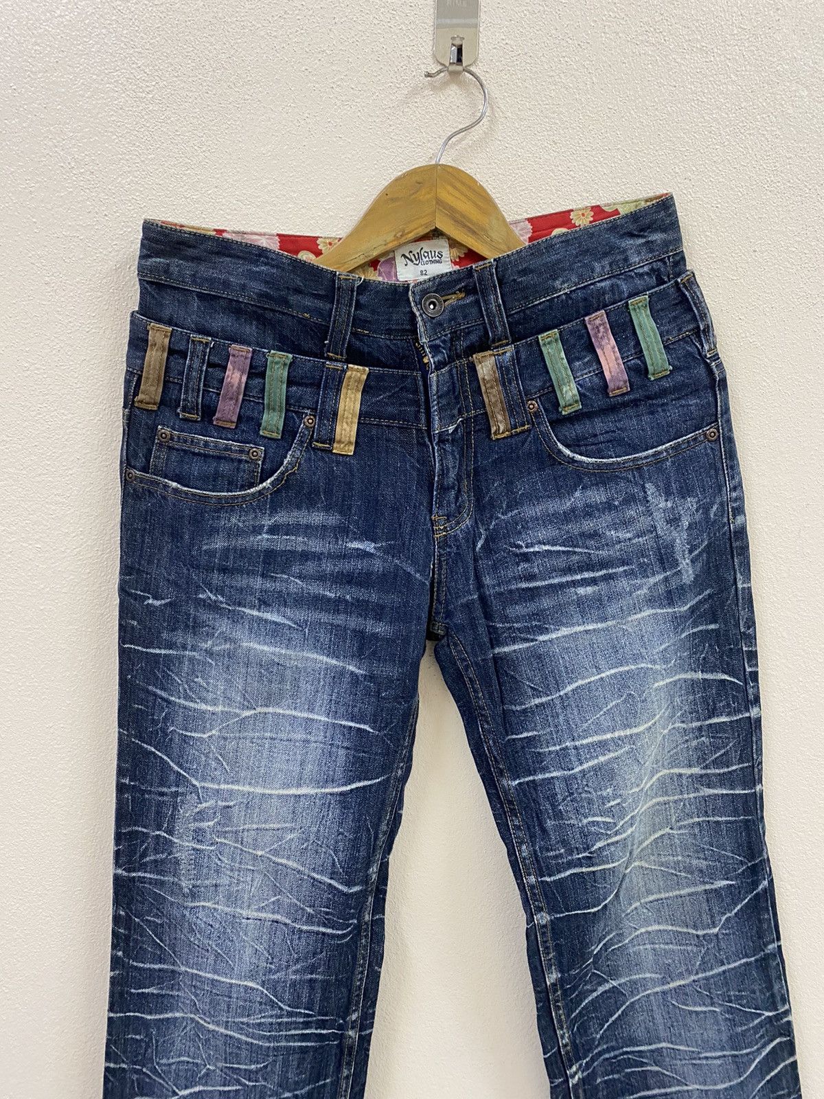 Japanese Brand Vintage Nylaus Double Waist Flared Size US 32 / EU 48 - 6 Thumbnail