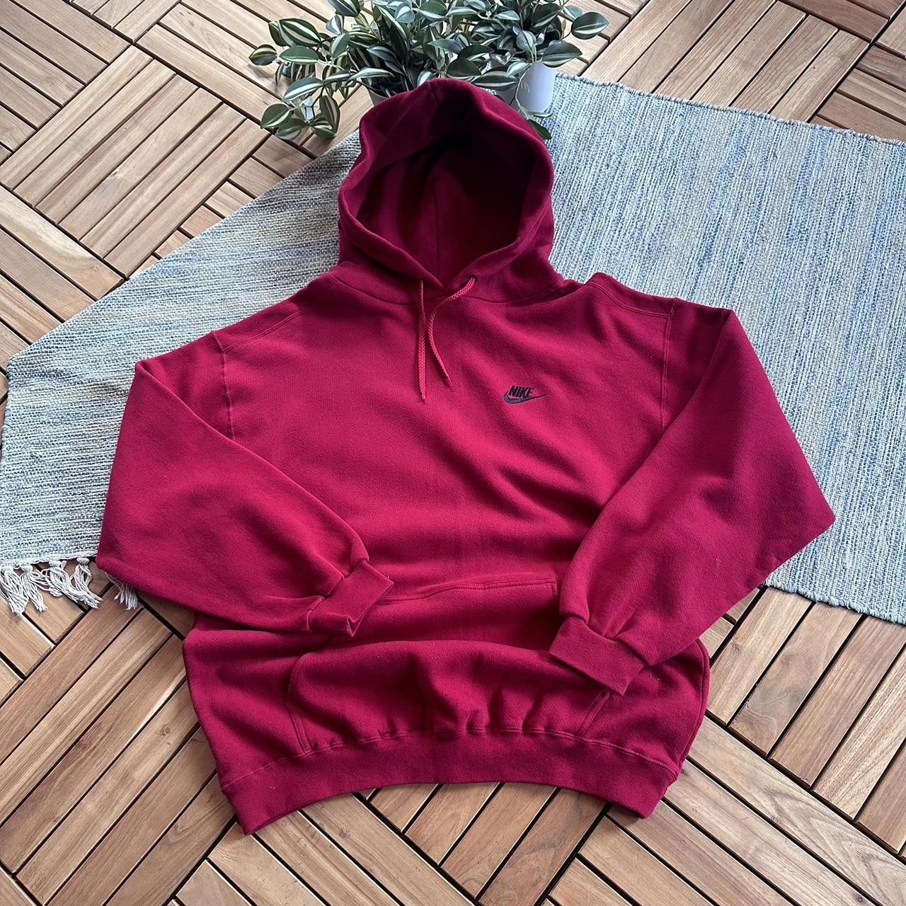 Nike Vintage 90s Nike Swoosh logo Boxy Hoodie Size US XL / EU 56 / 4 - 1 Thumbnail