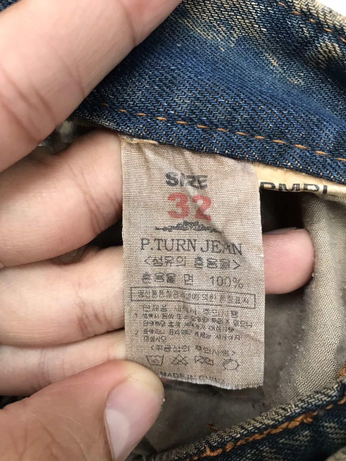 Vintage Vintage P.Turn Distressed Denim Size US 34 / EU 50 - 9 Thumbnail