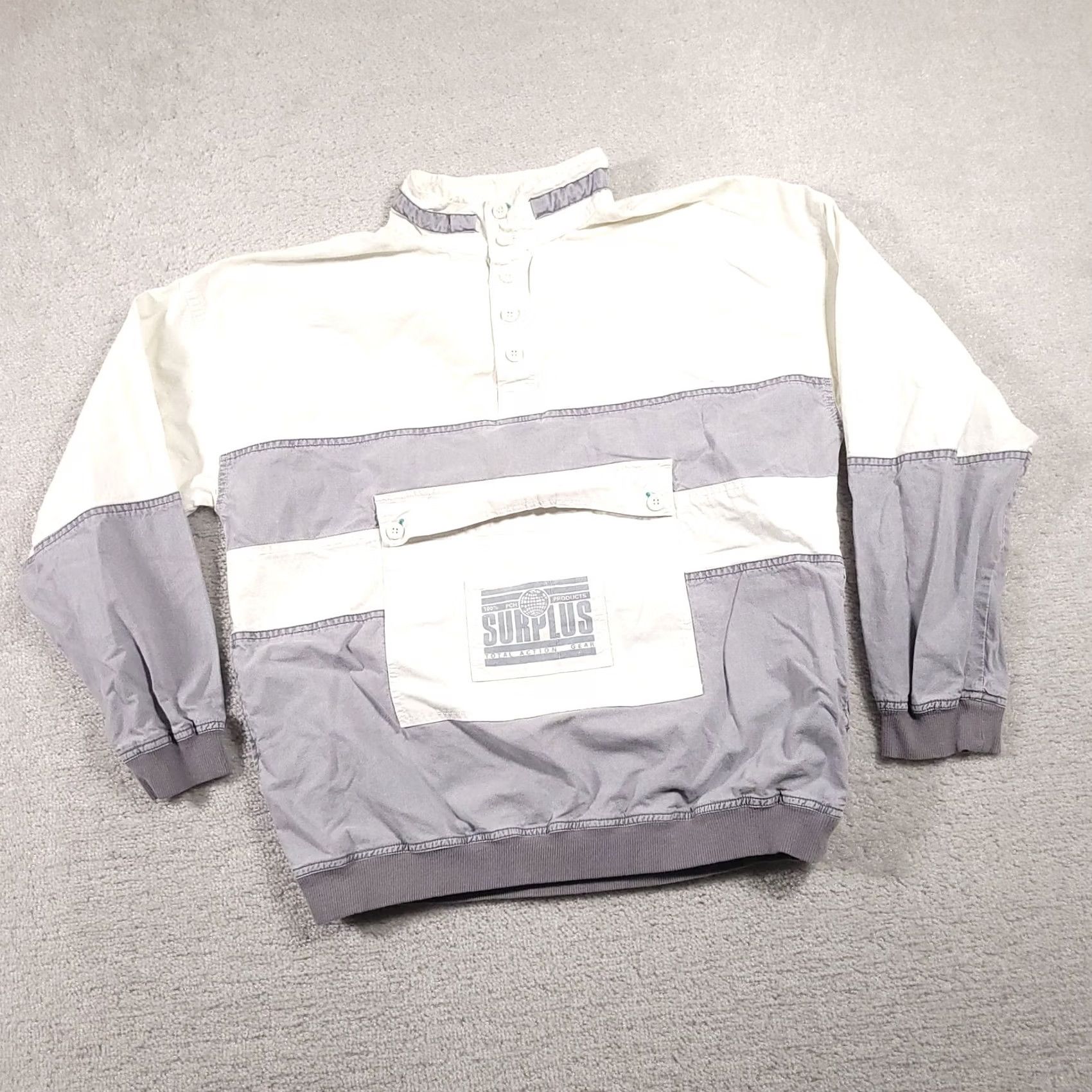 Vintage VINTAGE Pacific Coast Highway Pullover Jacket Mens M Gray 90s Streetwear PCH Embroidered Back Logo Size US M / EU 48-50 / 2 - 2 Thumbnail
