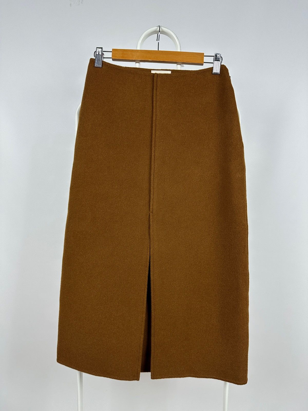 Sezane Sezane Eloane Mustard Wool Midi Skirt Size 26" / US 2 / IT 38 - 1 Thumbnail