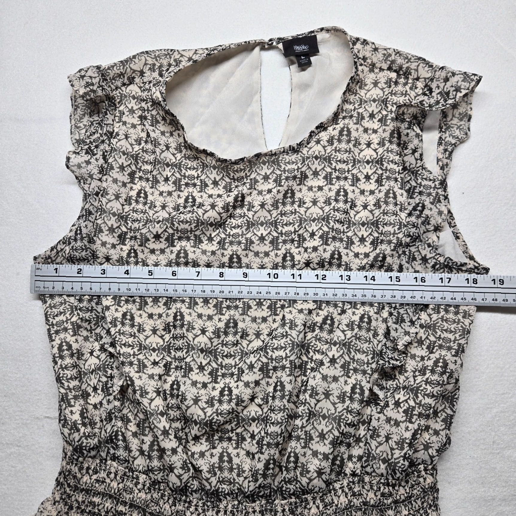 Mossimo Mossimo Dress Adult Women's Brown White Sleeveless Button Size L Large Size L / US 10 / IT 46 - 5 Thumbnail