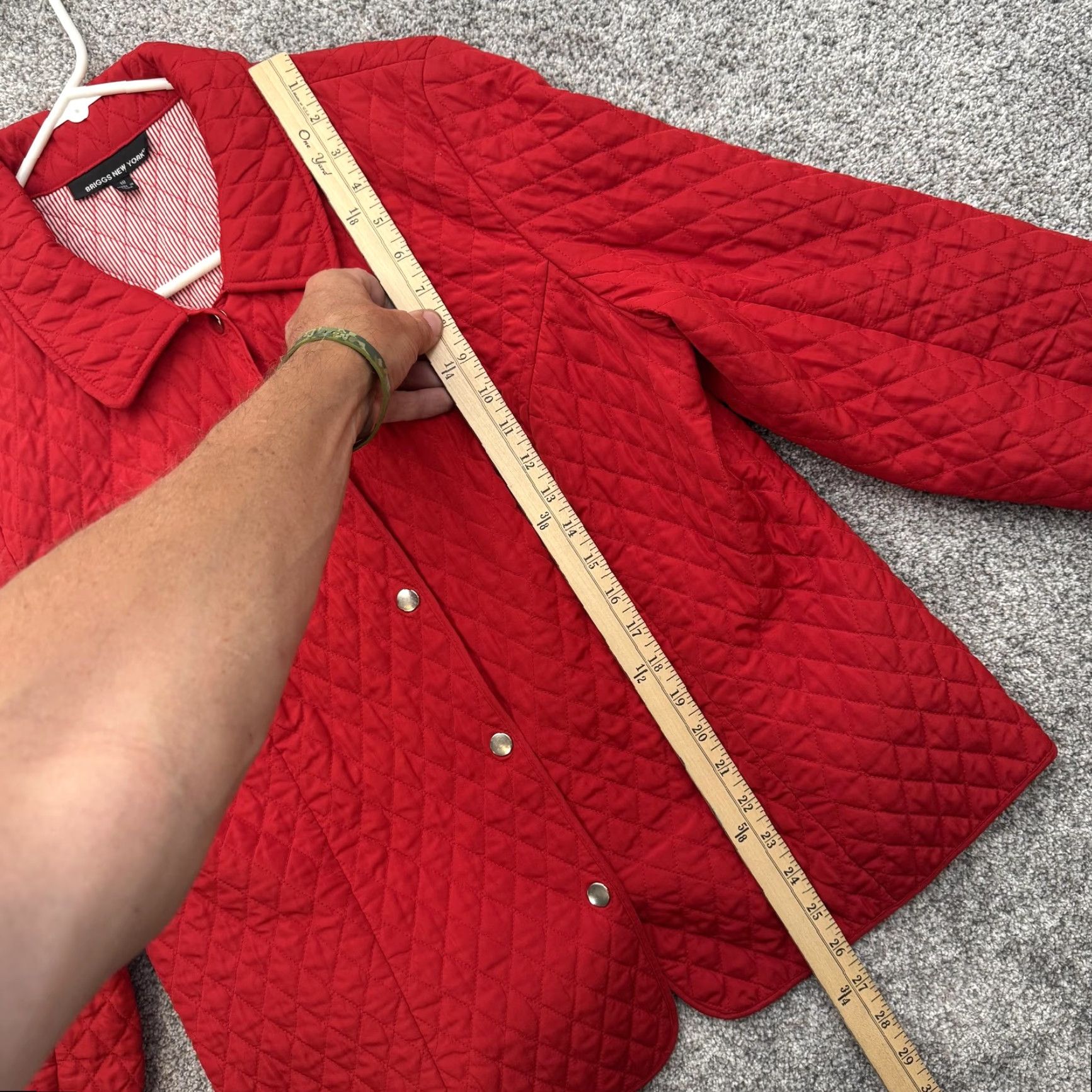Vintage Briggs New York Jacket Womens 18 Quilted Snap Front Lined 44 Chest Preppy Size XXL / US 16-18 / IT 52-54 - 2 Thumbnail