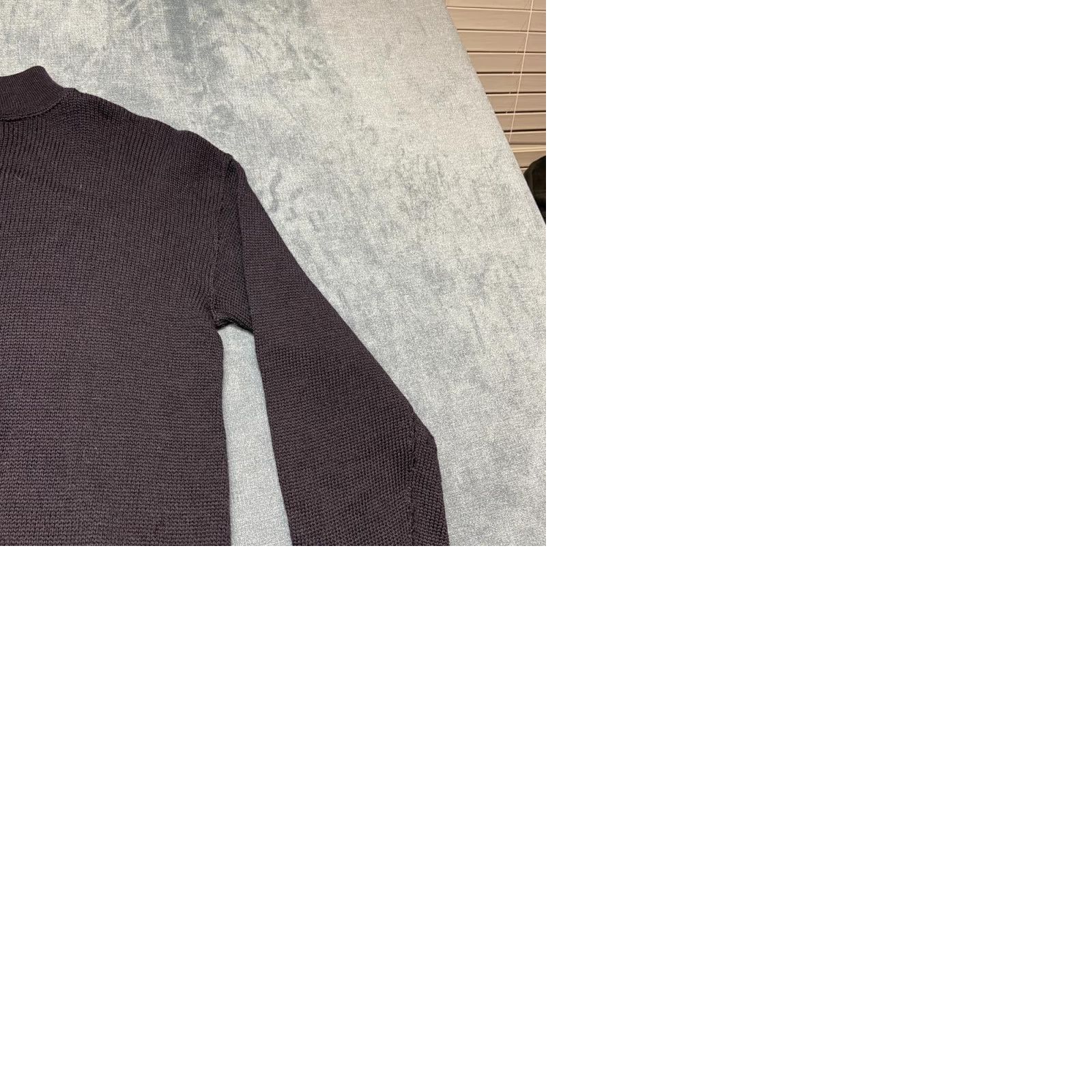 Vintage US Navy Sweater Womens Medium Black Tight-Knit Wool Mock Neck Ribbed Trim 40-42 Size M / US 6-8 / IT 42-44 - 9 Thumbnail