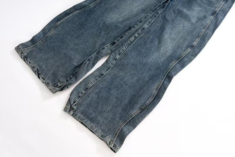 Japanese Brand × Jean Street Wash Wide Leg Casual Jeans Size US 32 / EU 48 - 5 Thumbnail