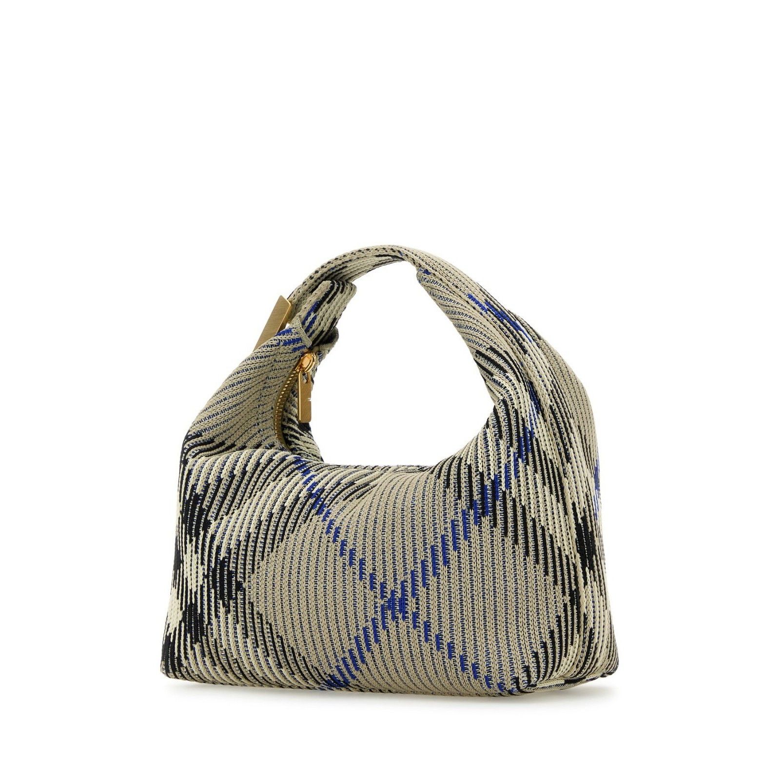 Burberry BURBERRY Peg Mini Gray Lichen Checkered Top Handle Bag New A Size ONE SIZE - 2 Thumbnail