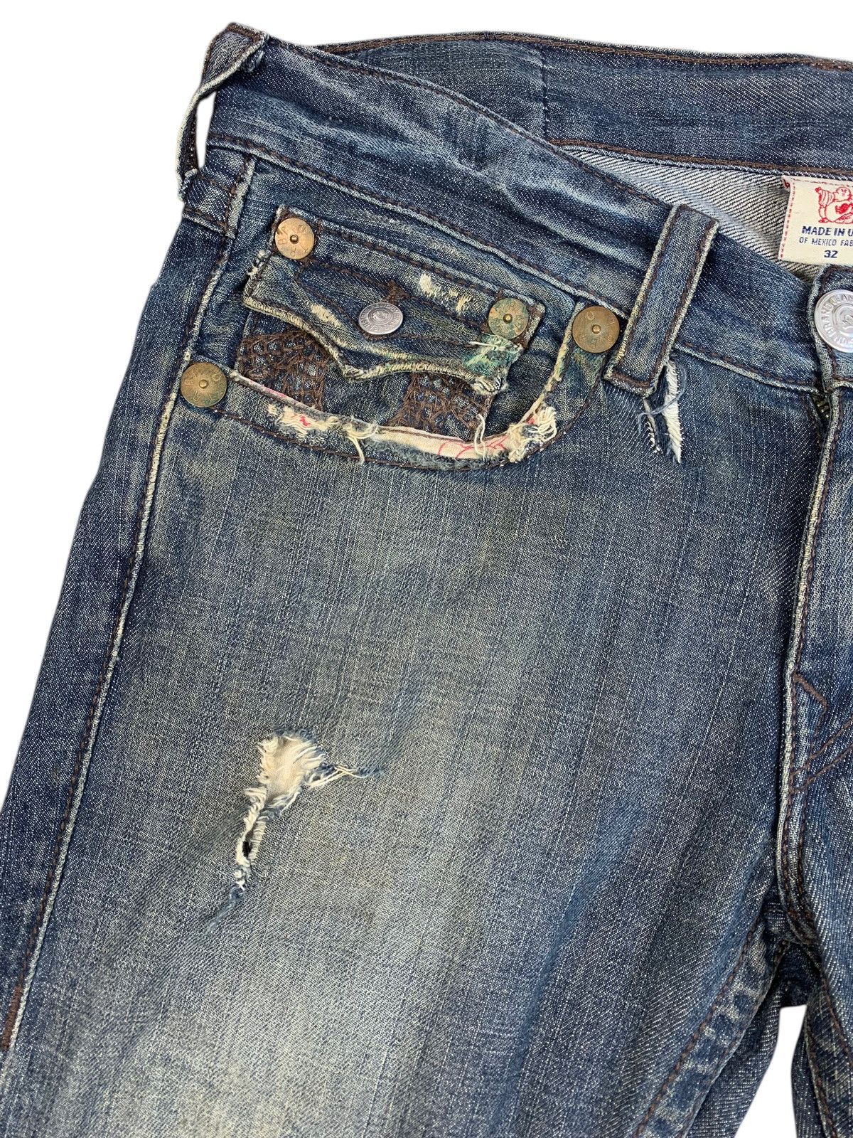 True Religion Y2K 2000’s True Religion Ricky Regular Fit Denim Size US 36 / EU 52 - 3 Thumbnail